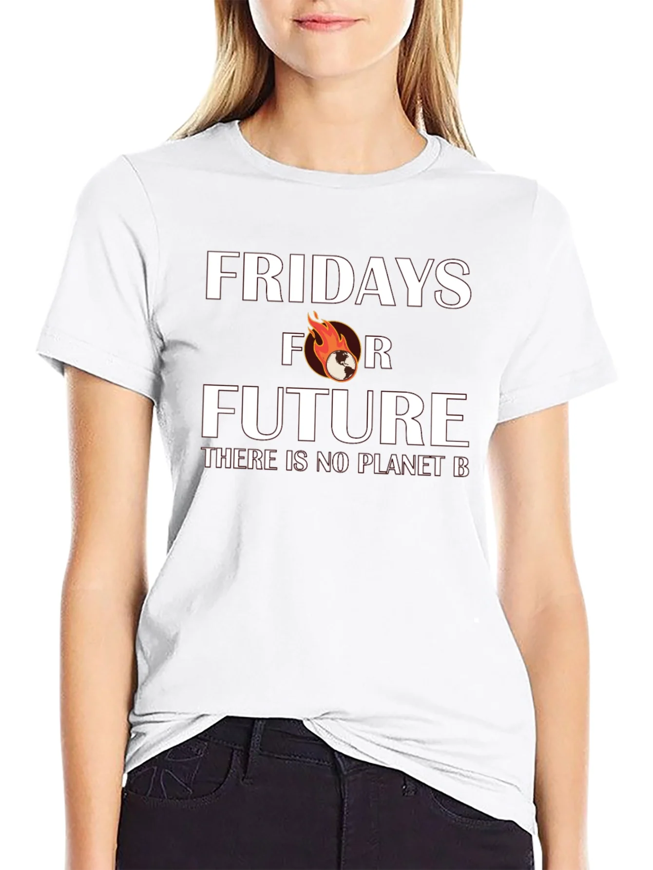 Fridays for Future Black Graphic Tee - No Planet B