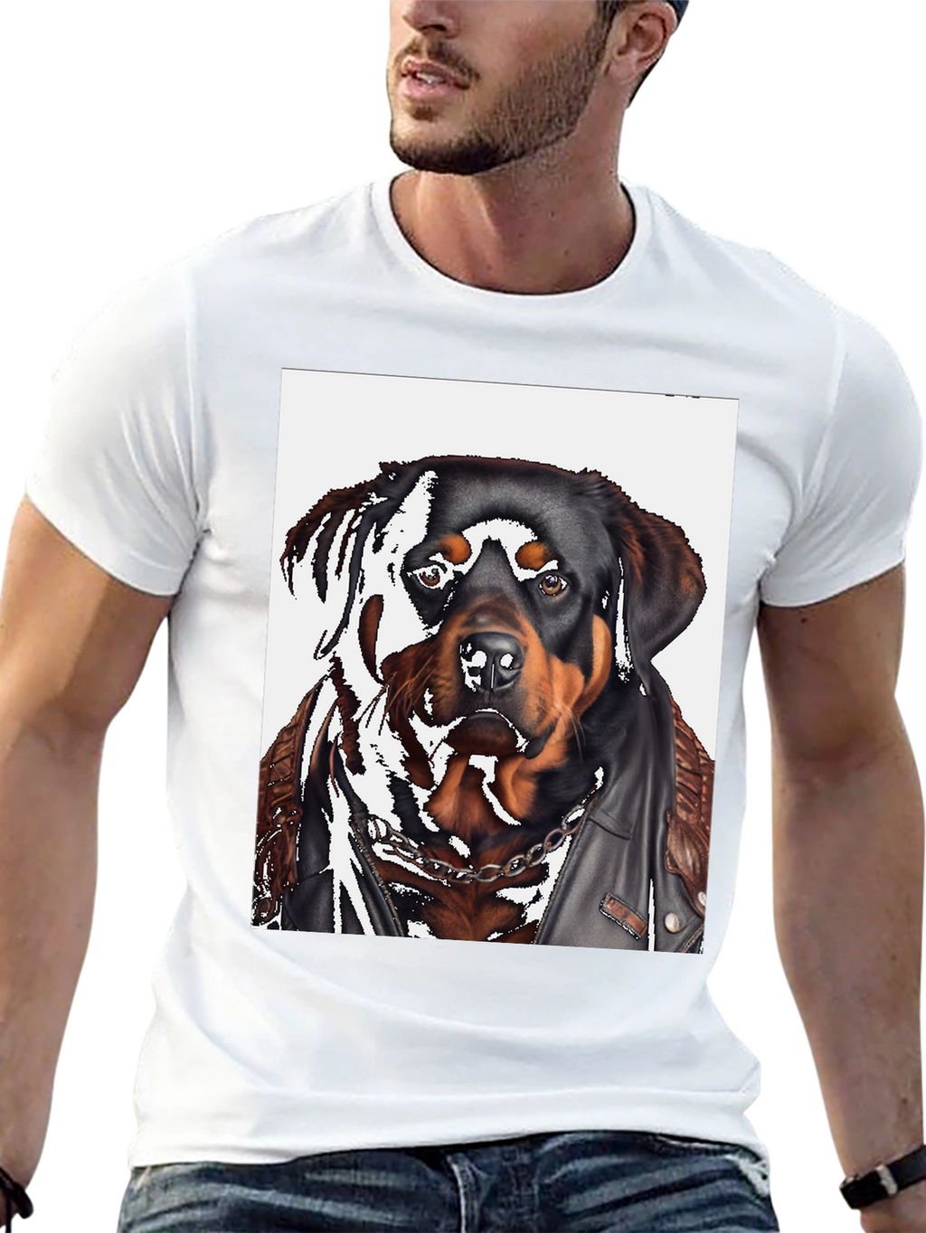 Rottweiler Biker T-Shirt