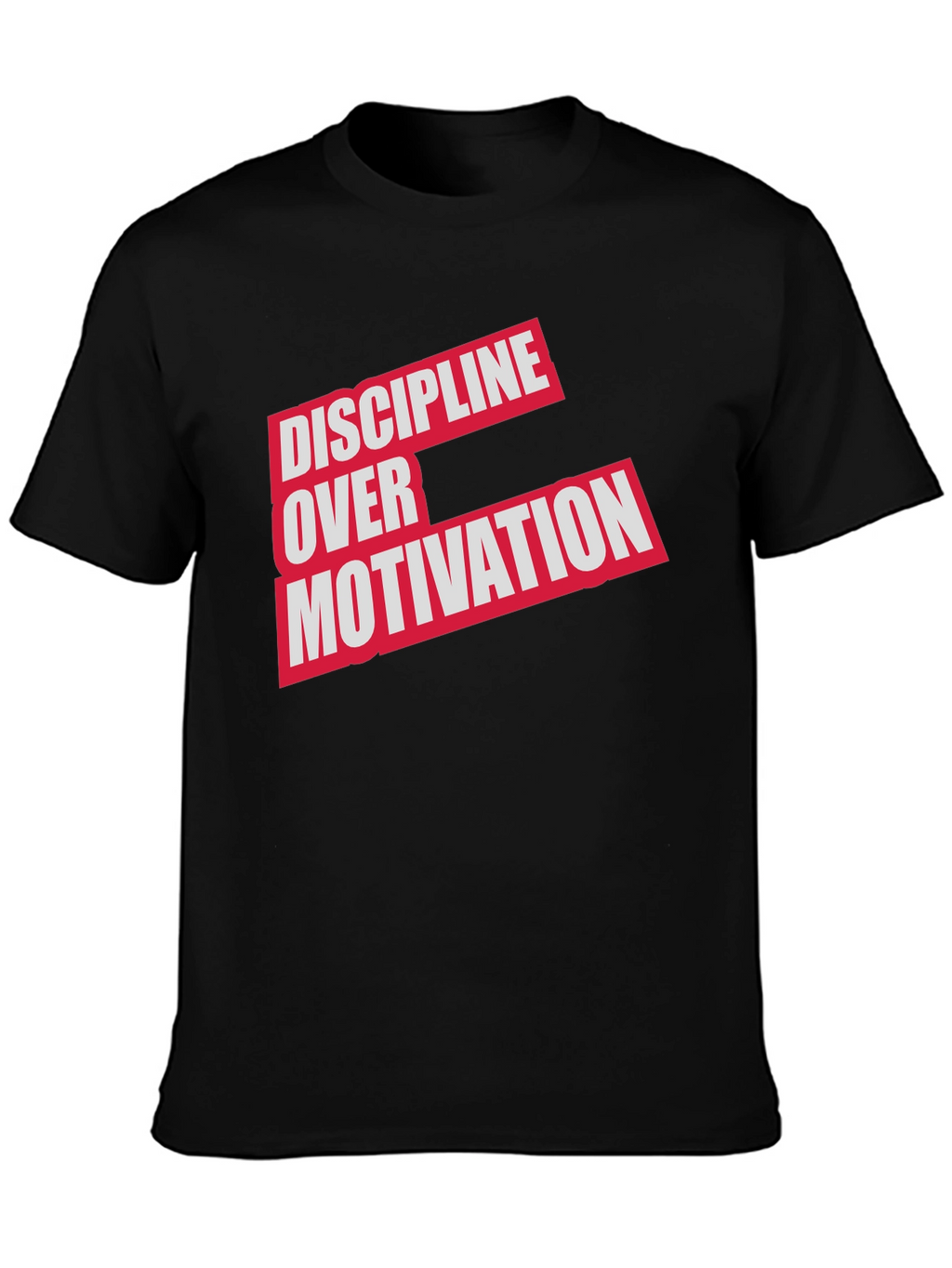 Discipline Over Motivation Graphic Tee - Mens Black T-Shirt