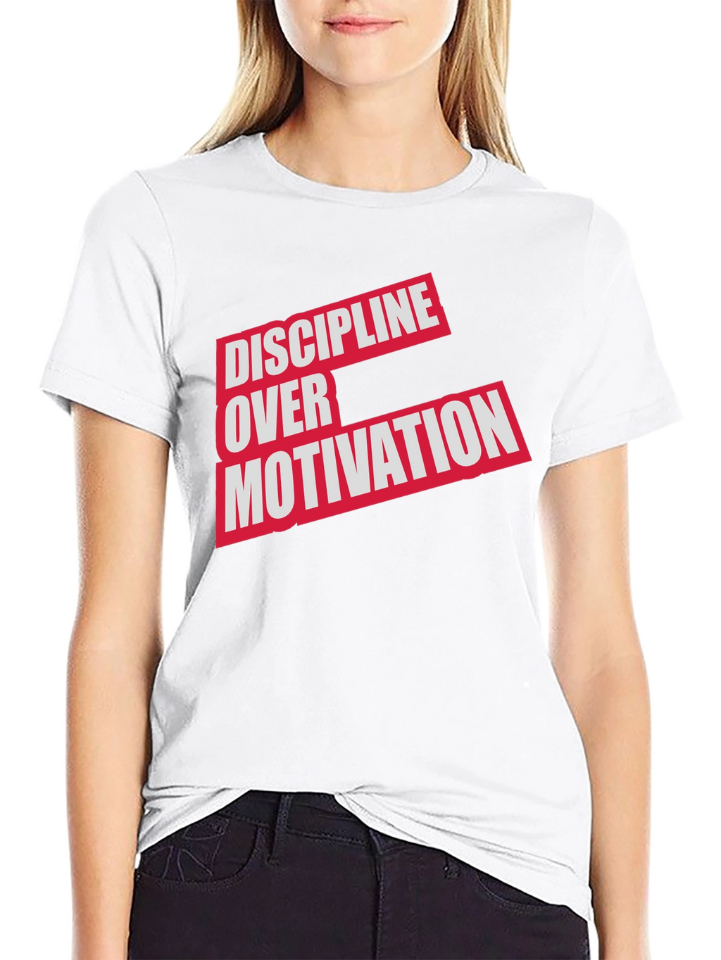Discipline Over Motivation Graphic Tee - Mens Black T-Shirt