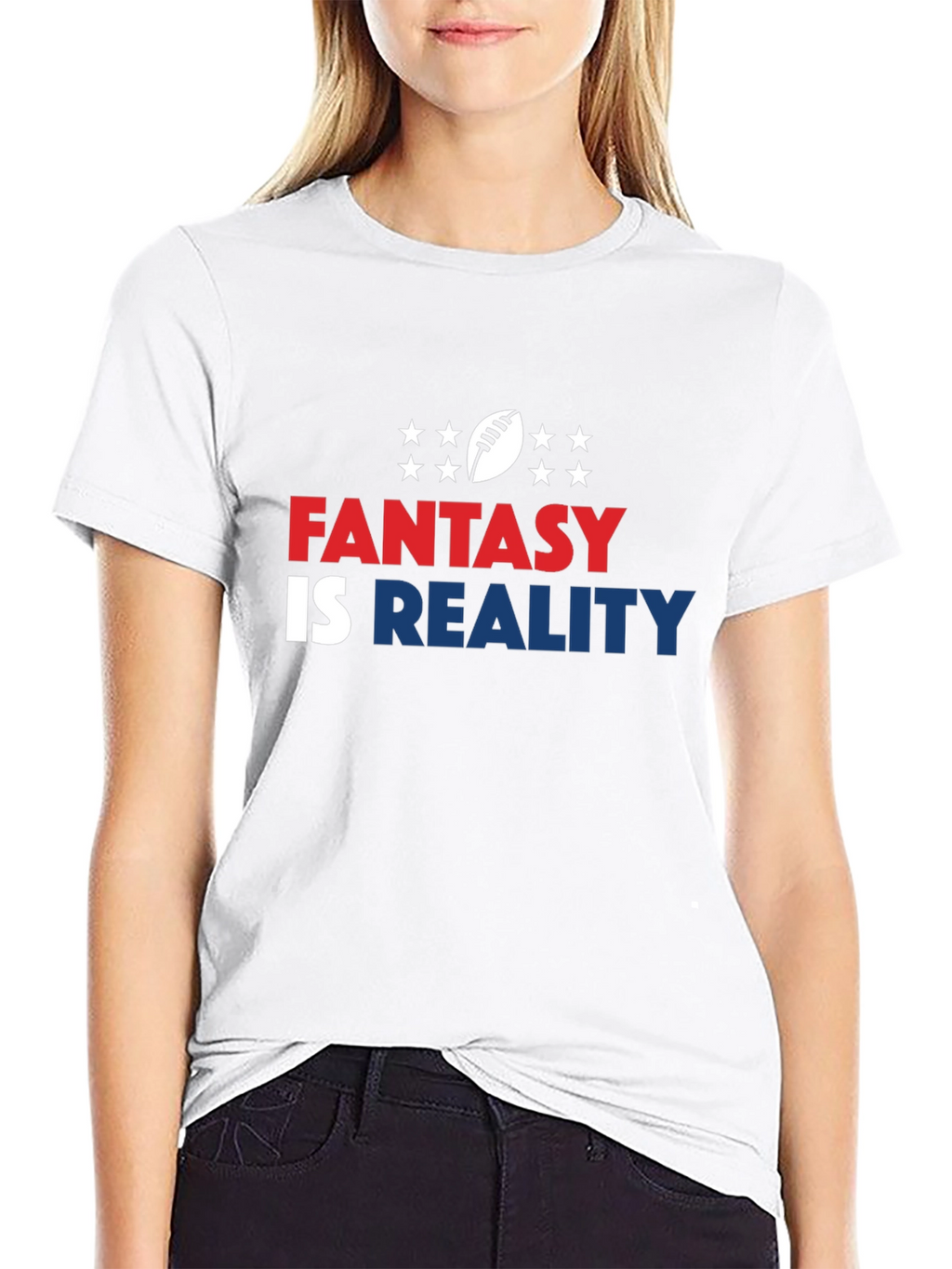 Fantasy Is Reality T-Shirt Football Design