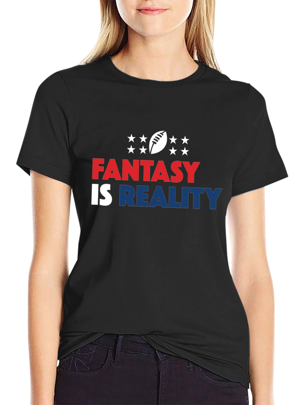 Fantasy Is Reality T-Shirt Football Design