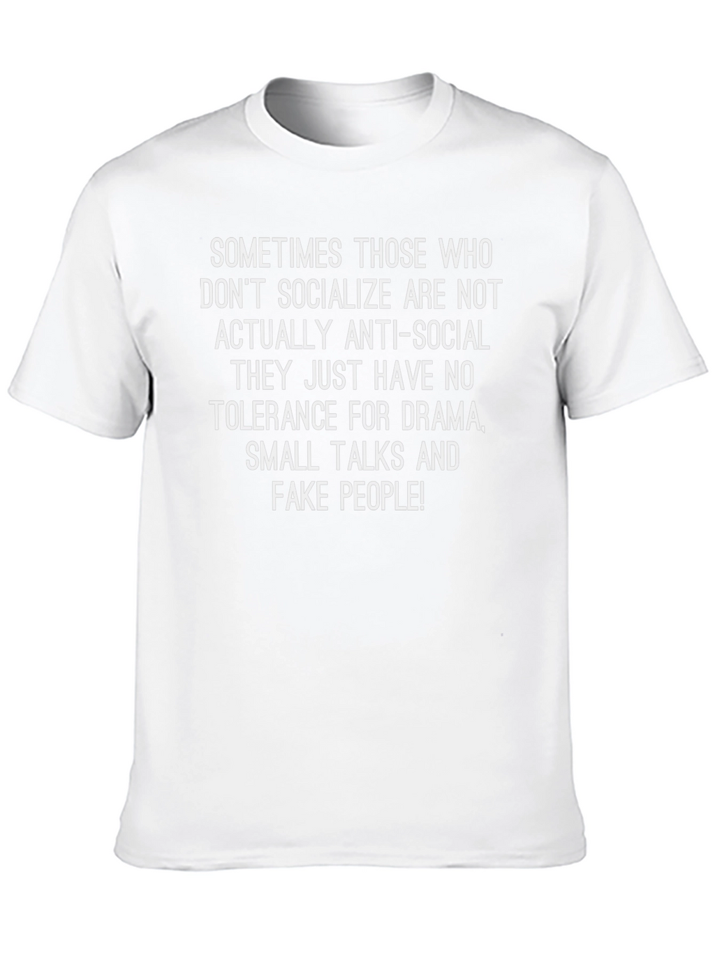 Anti-Social Tolerance T-Shirt: Drama-Free Style