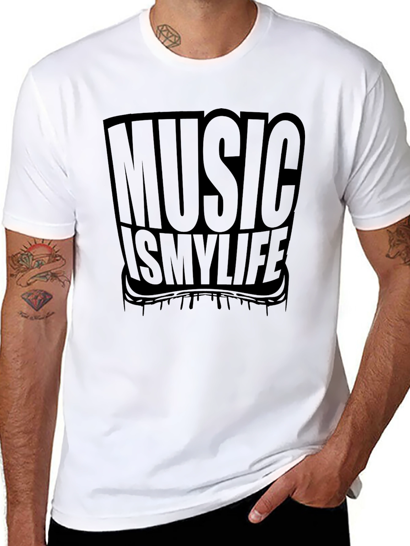 Music Is My Life Black T-Shirt