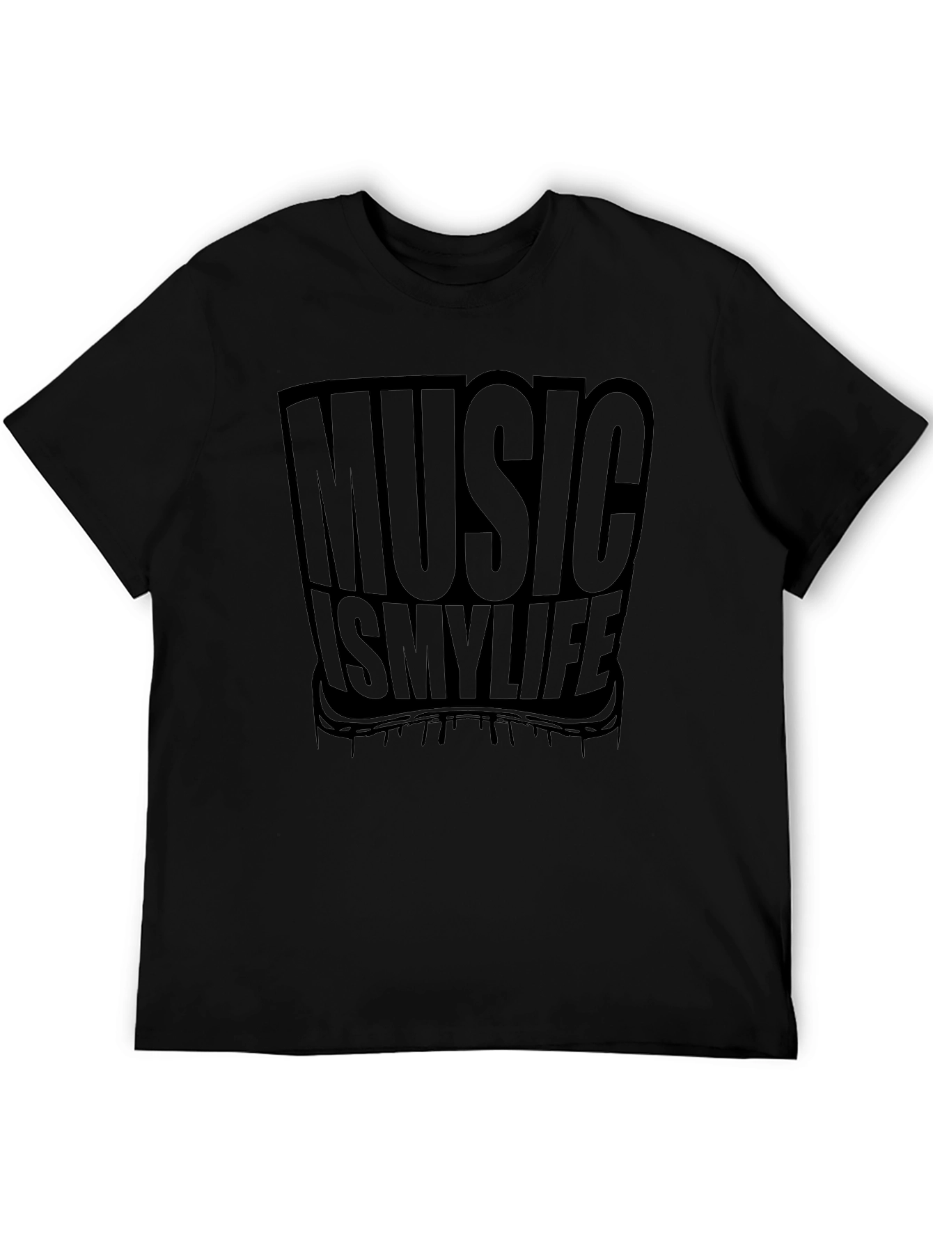 Music Is My Life Black T-Shirt