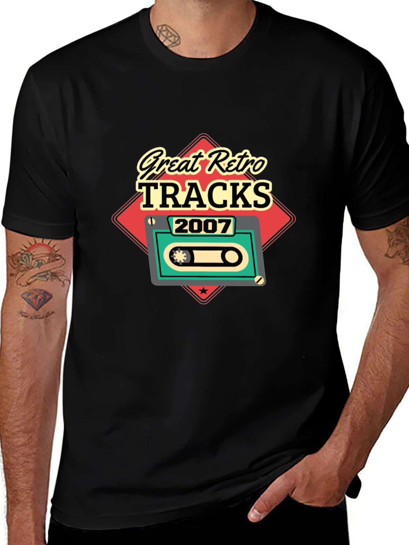 Great Retro Tracks 2007 Cassette Graphic T-Shirt