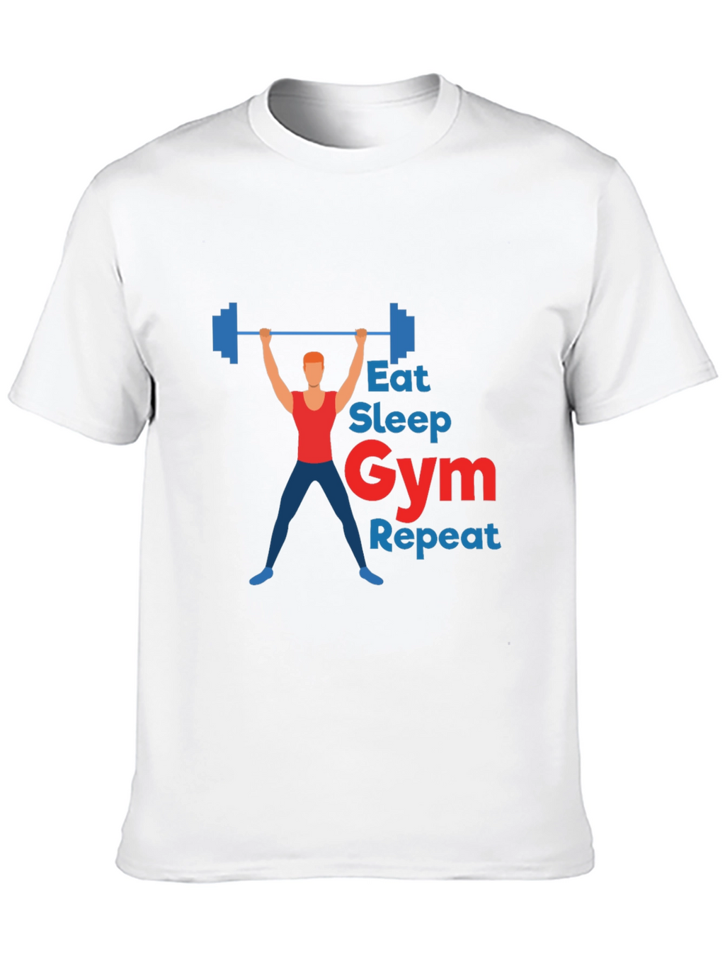 Eat Sleep Gym Repeat Graphic T-Shirt - Black