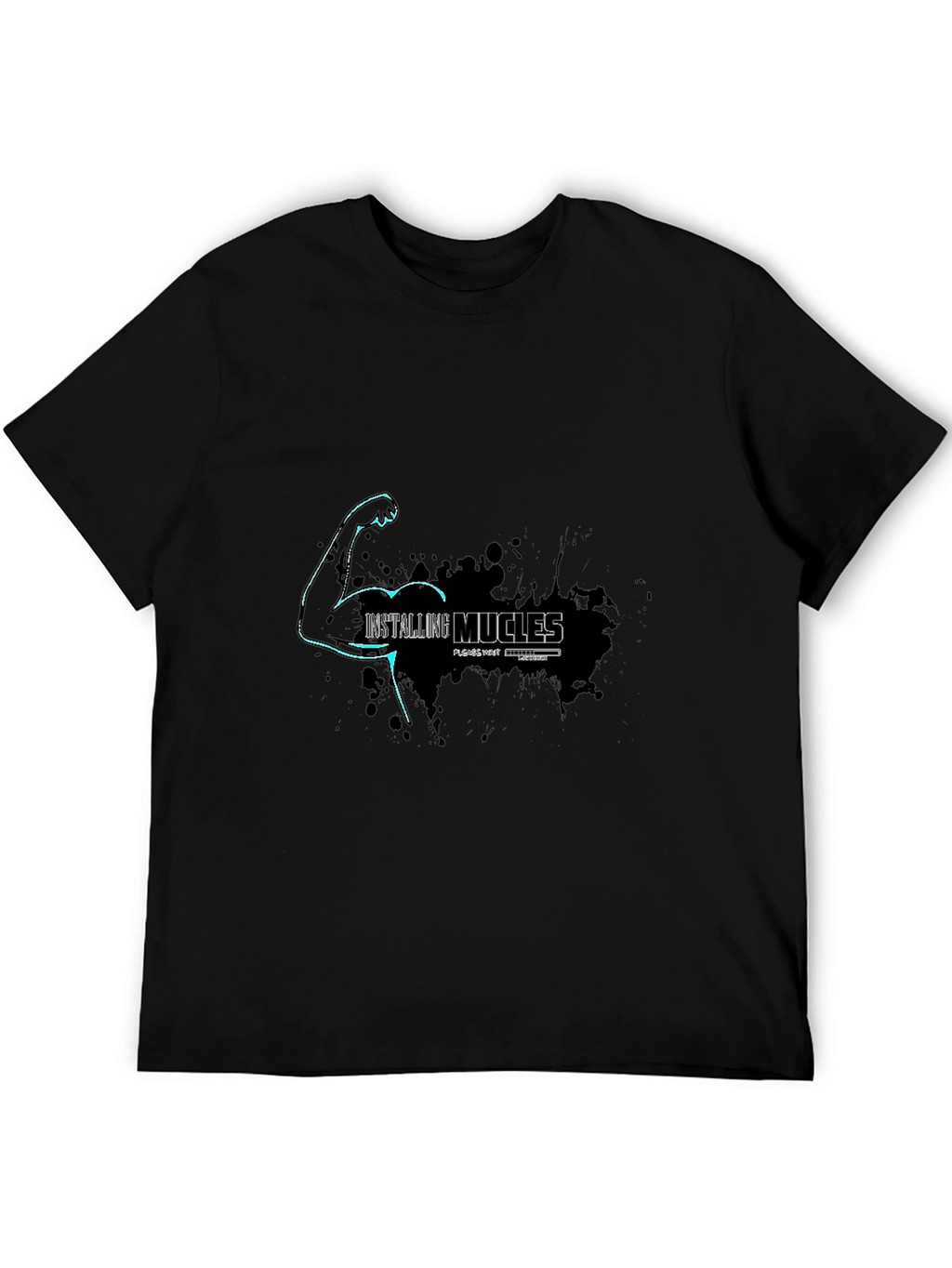 Installing Muscles T-Shirt: Humorous Fitness Graphic Tee