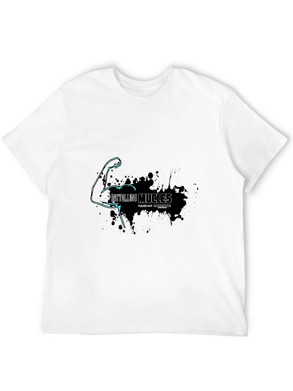 Installing Muscles T-Shirt: Humorous Fitness Graphic Tee