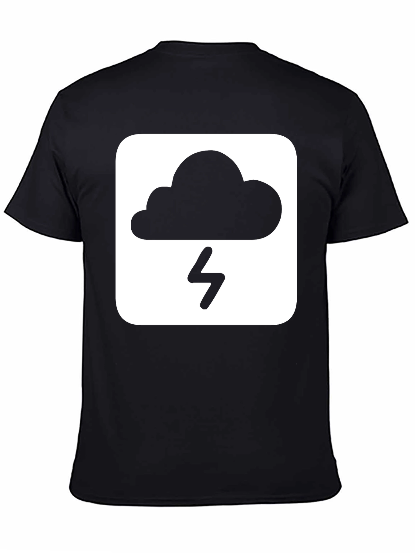 Storm Cloud Graphic T-Shirt - Black Cotton Tee