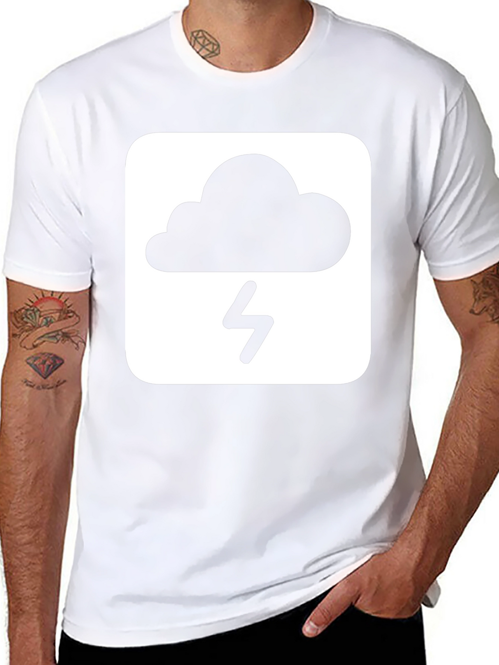 Storm Cloud Graphic T-Shirt - Black Cotton Tee