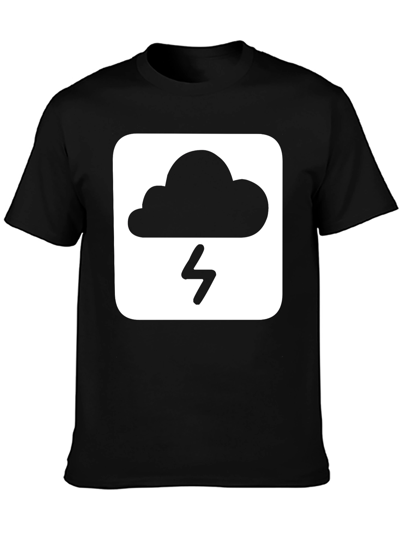 Storm Cloud Graphic T-Shirt - Black Cotton Tee