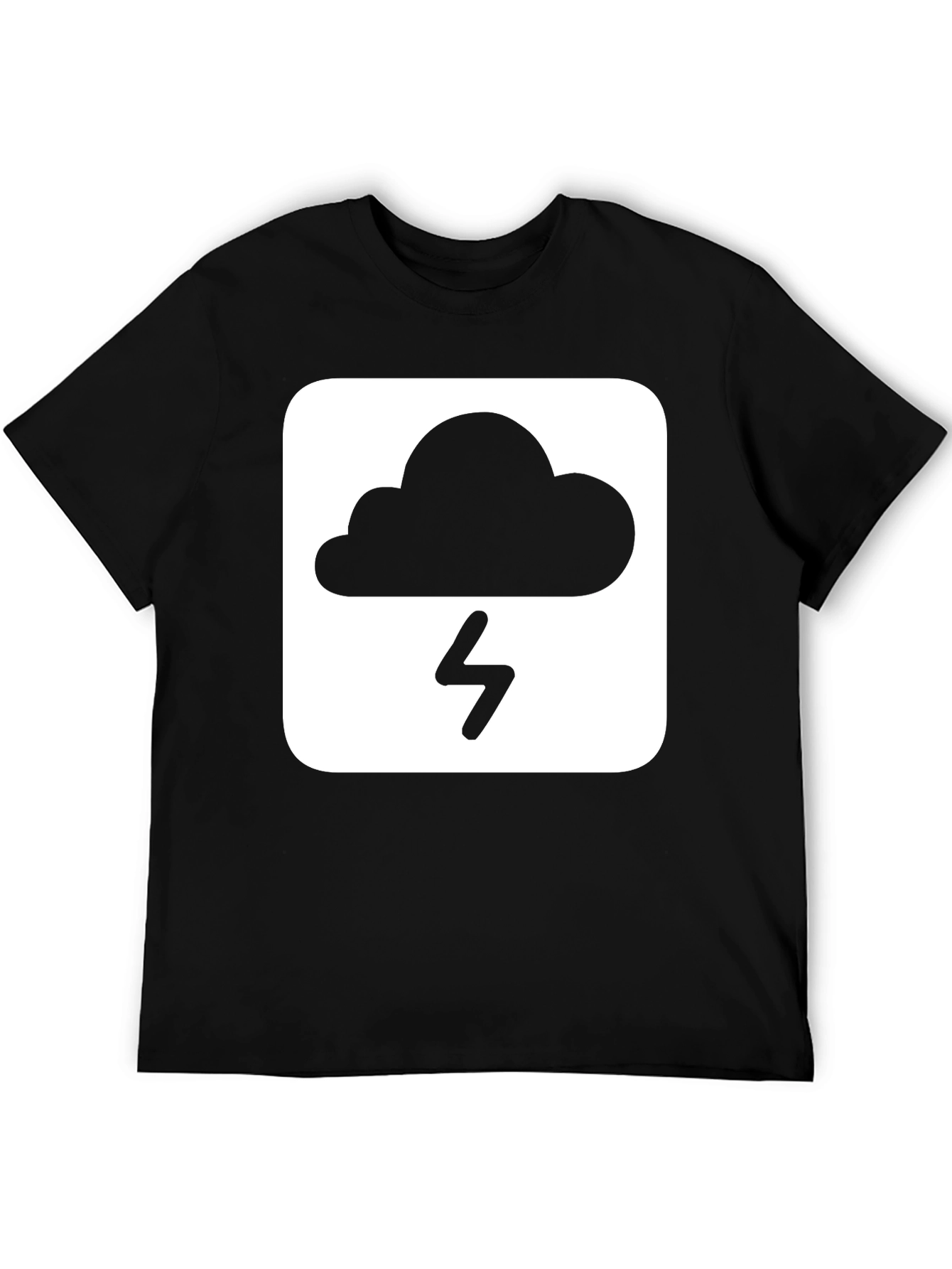 Storm Cloud Graphic T-Shirt - Black Cotton Tee