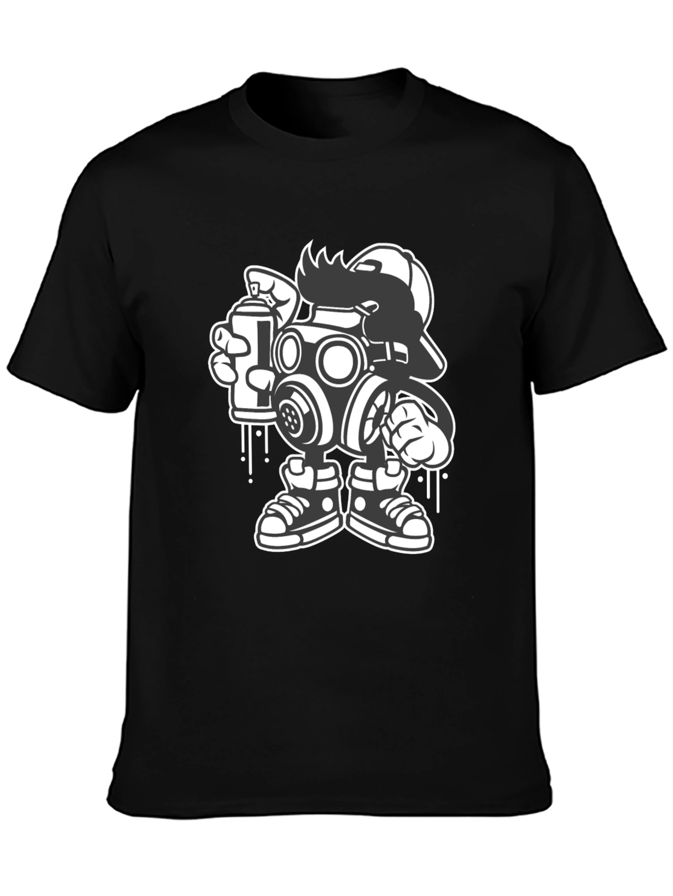 Gas Mask Graffiti Art T-Shirt - Urban Streetwear