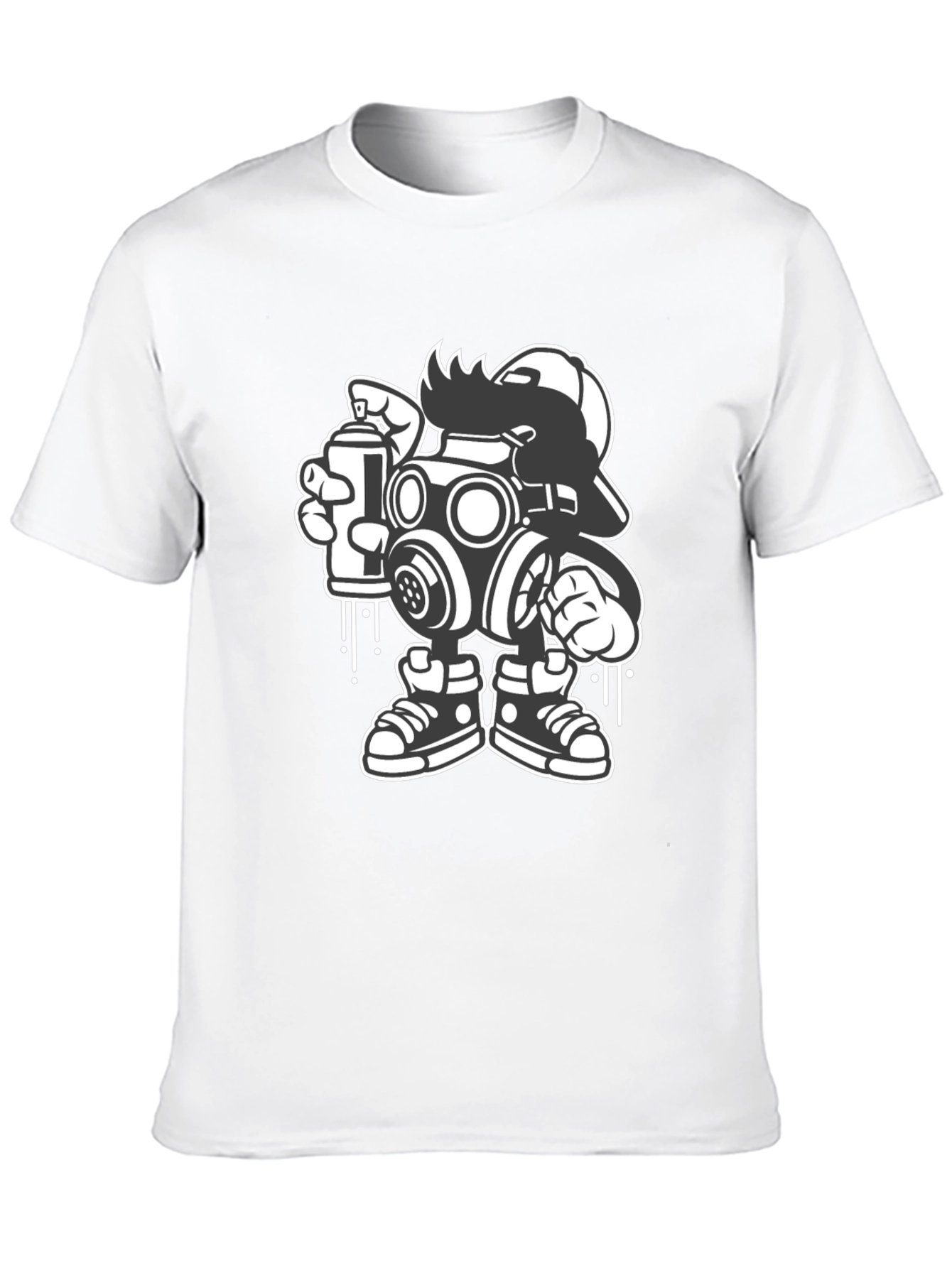 Gas Mask Graffiti Art T-Shirt - Urban Streetwear