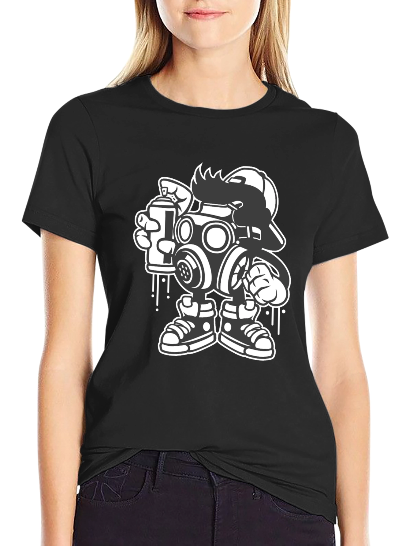 Gas Mask Graffiti Art T-Shirt - Urban Streetwear