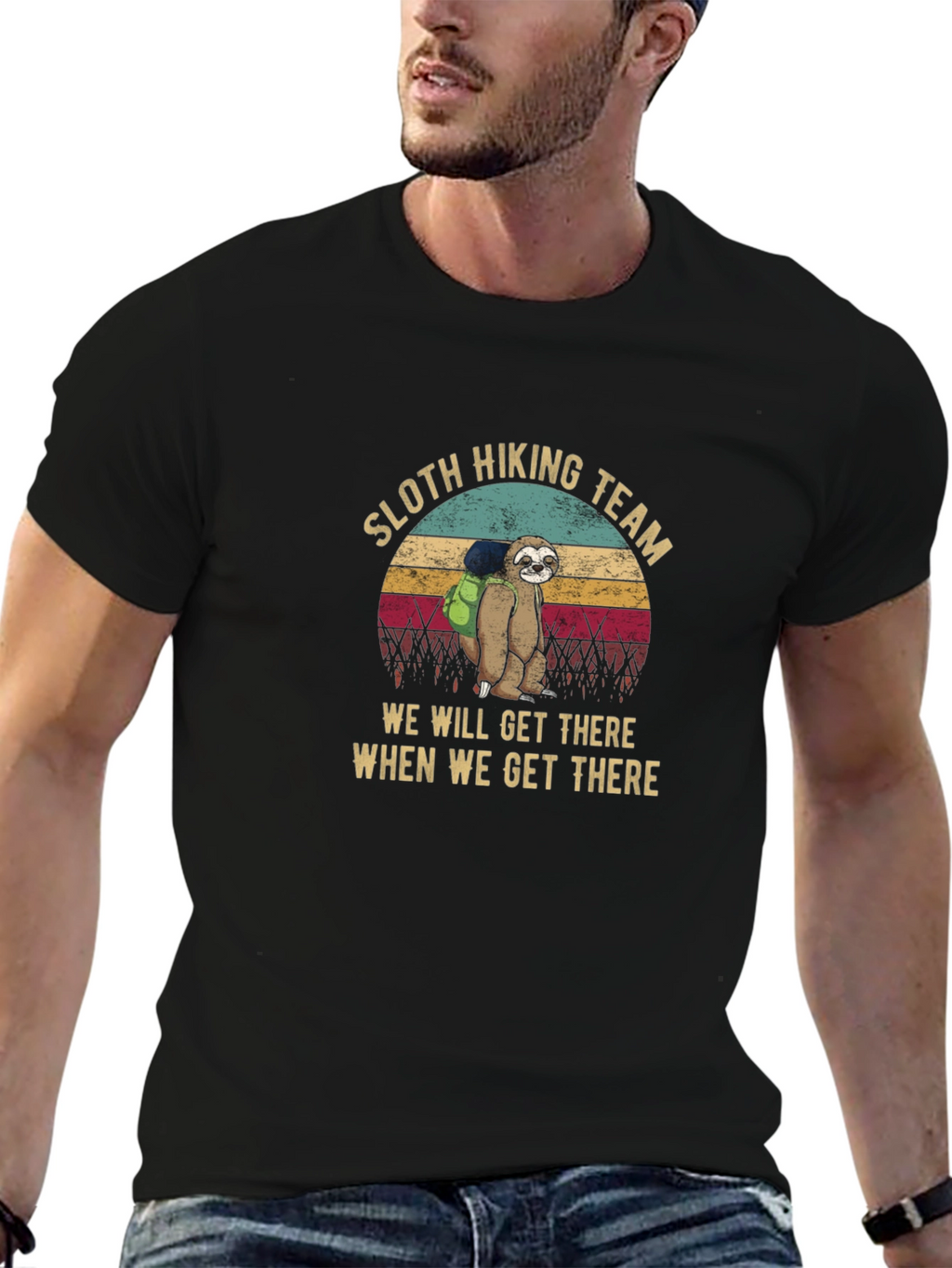 Sloth Hiking Team T-Shirt - Funny Hiking Tee
