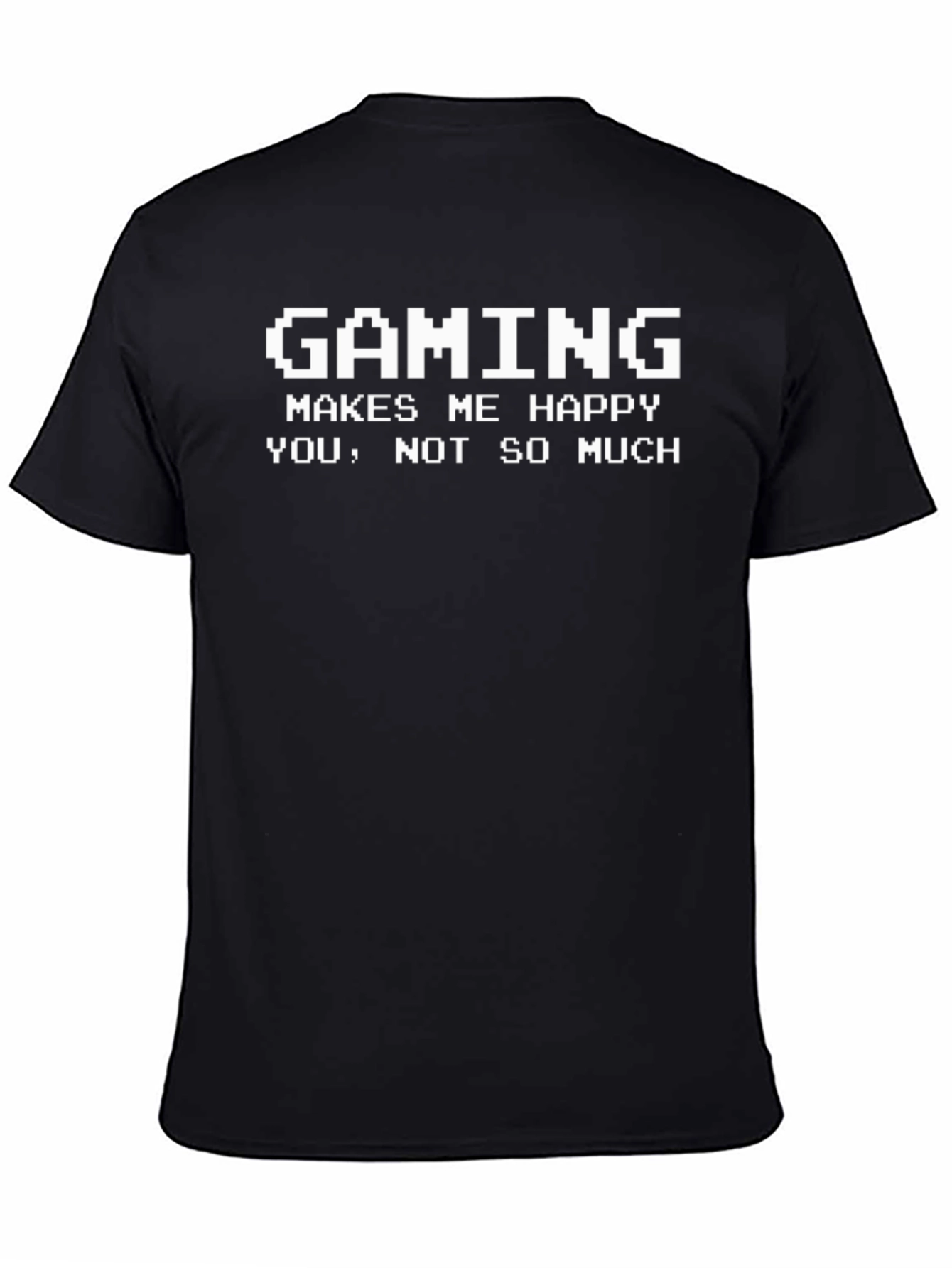 Gaming Makes Me Happy Graphic Tee - Black