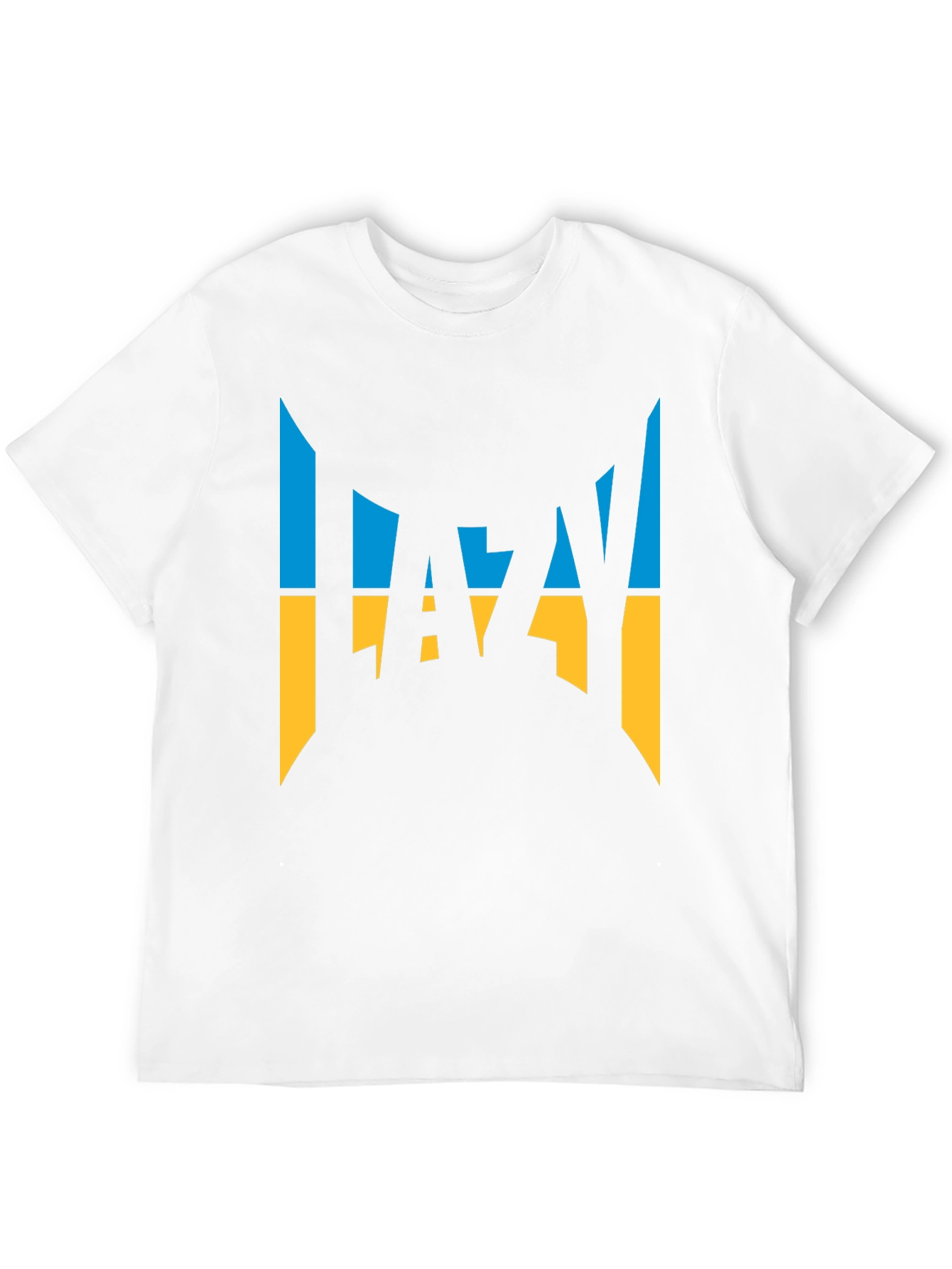 Lazy Ukrainian Flag Inspired Graphic T-Shirt