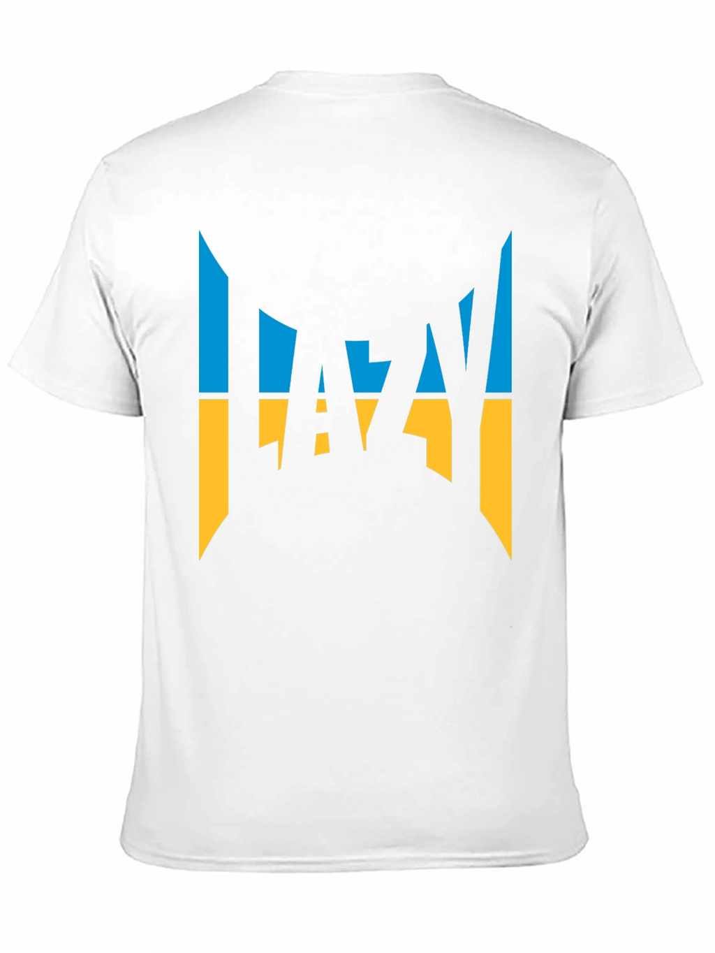 Lazy Ukrainian Flag Inspired Graphic T-Shirt