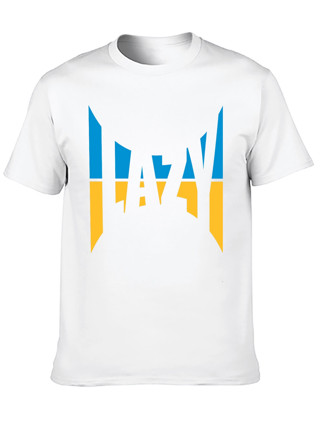 Lazy Ukrainian Flag Inspired Graphic T-Shirt