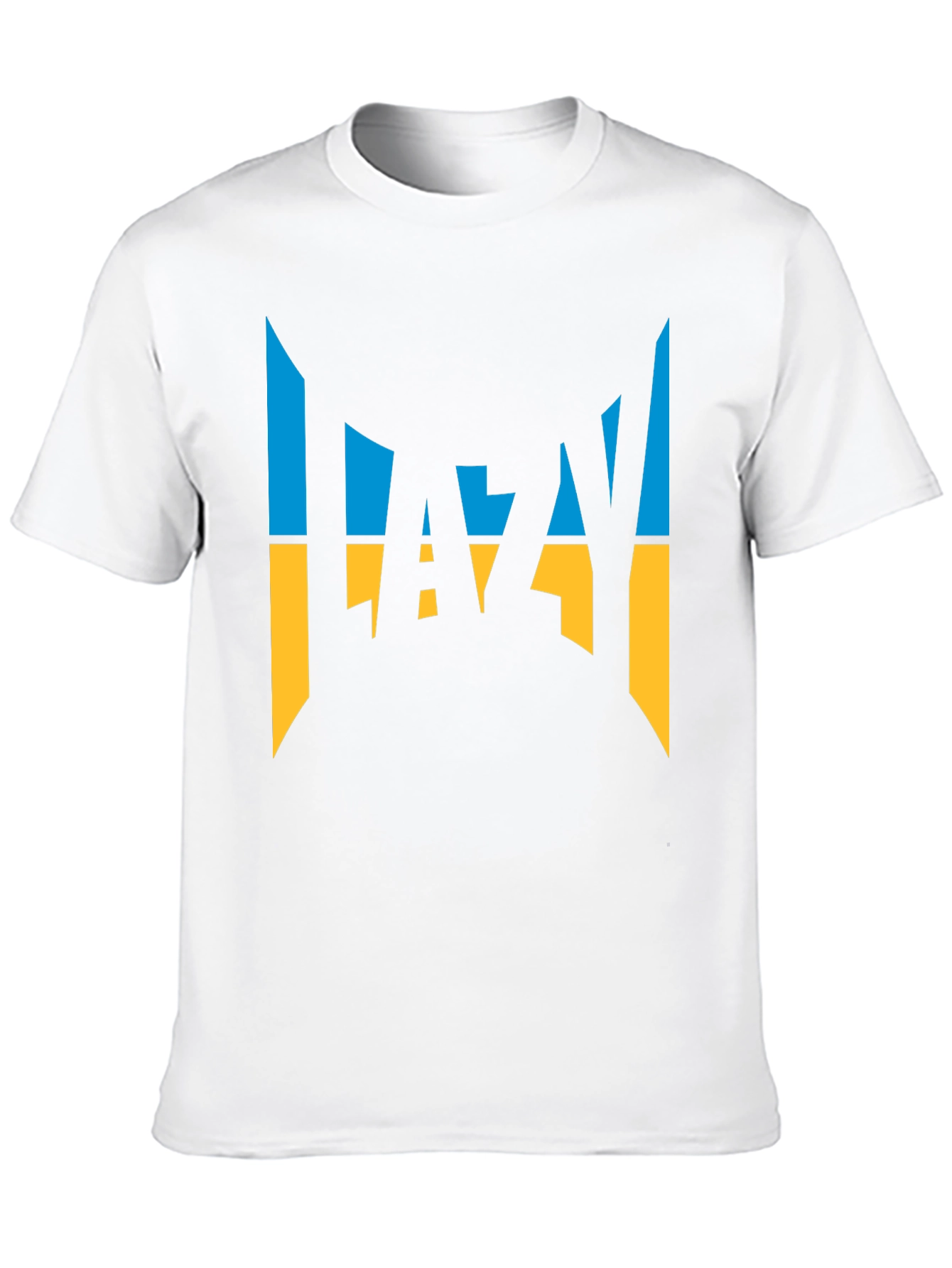 Lazy Ukrainian Flag Inspired Graphic T-Shirt
