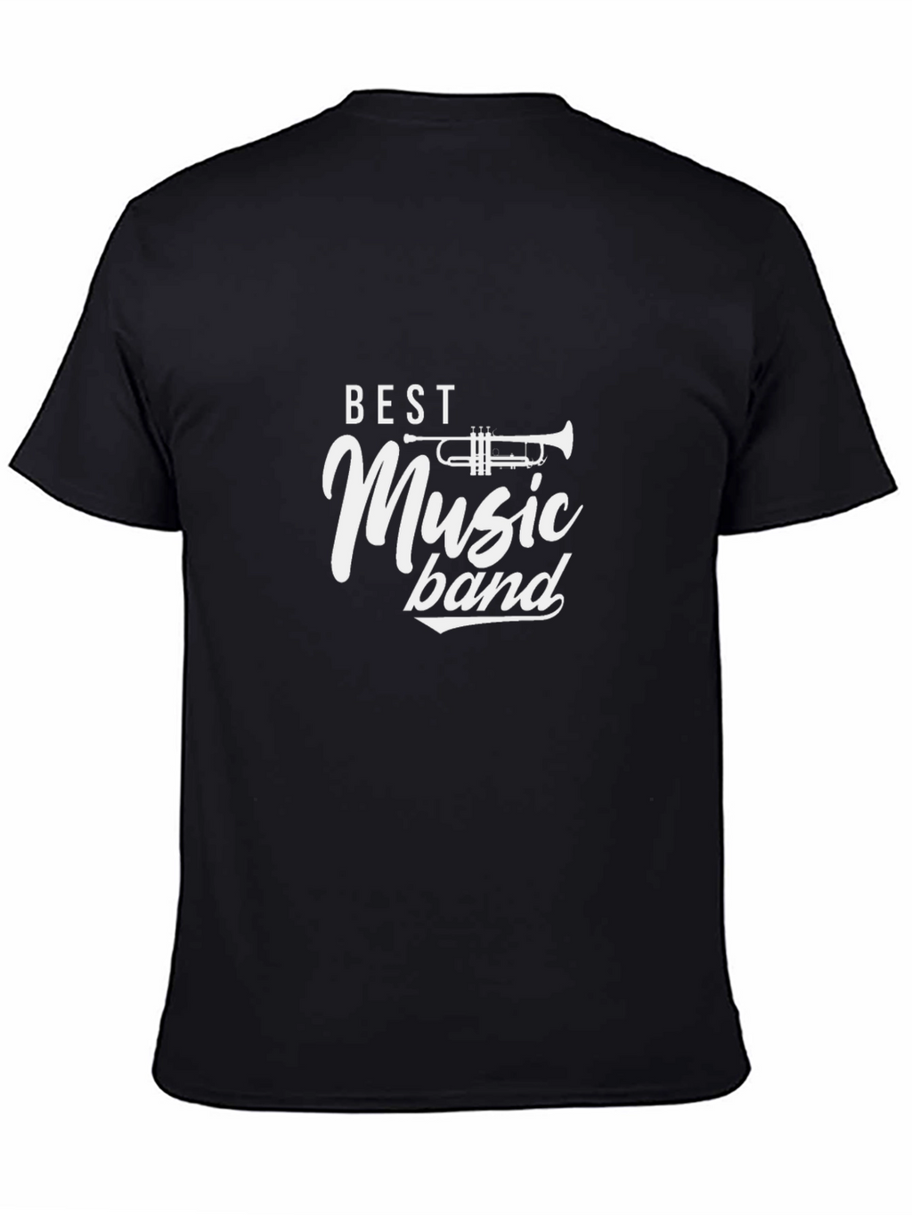 Best Music Band Trumpet Graphic Black T-Shirt
