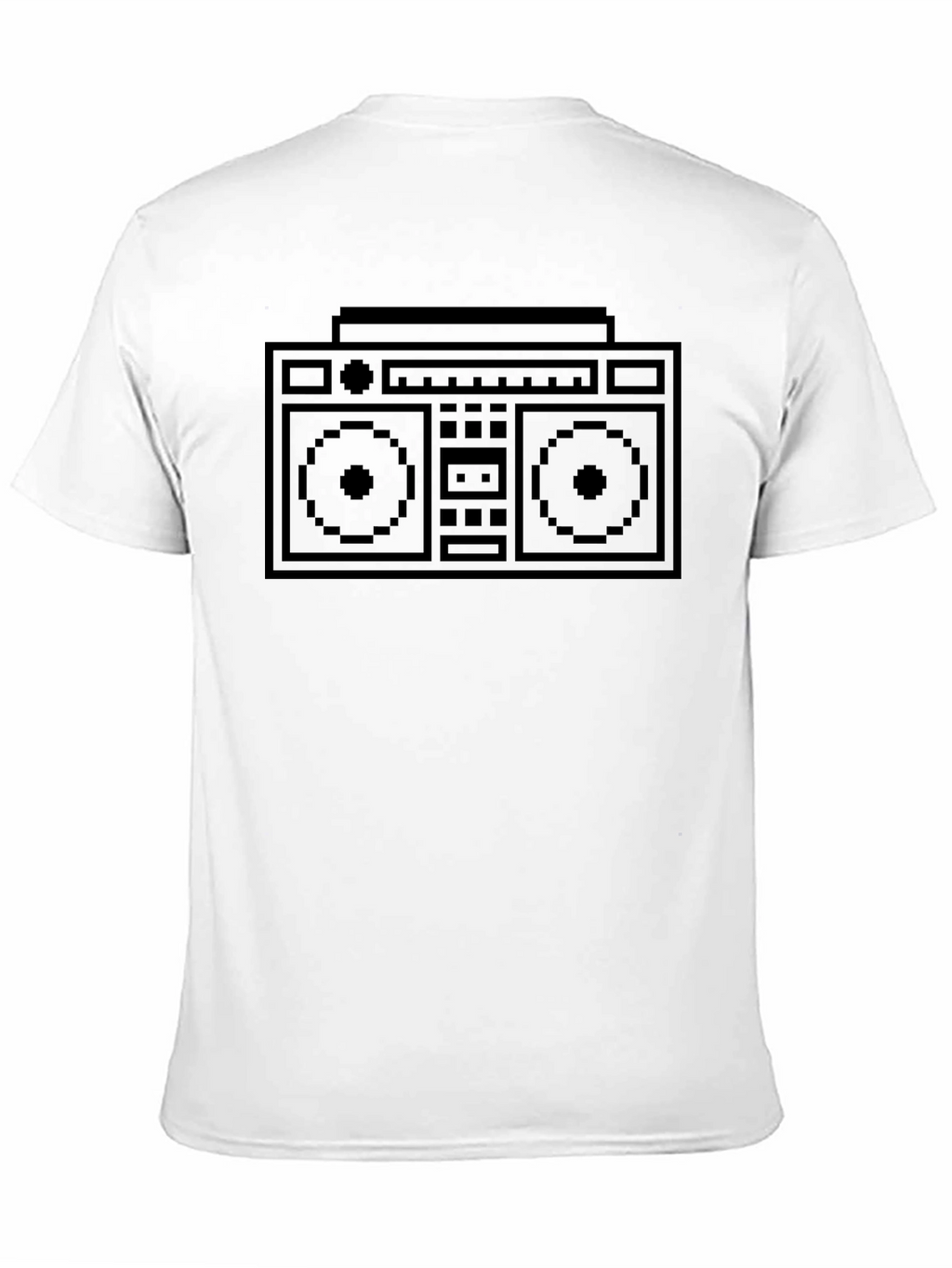 Retro Pixel Boombox T-Shirt - Black