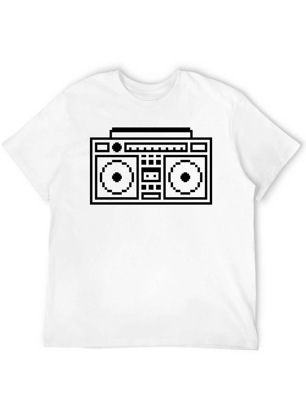 Retro Pixel Boombox T-Shirt - Black