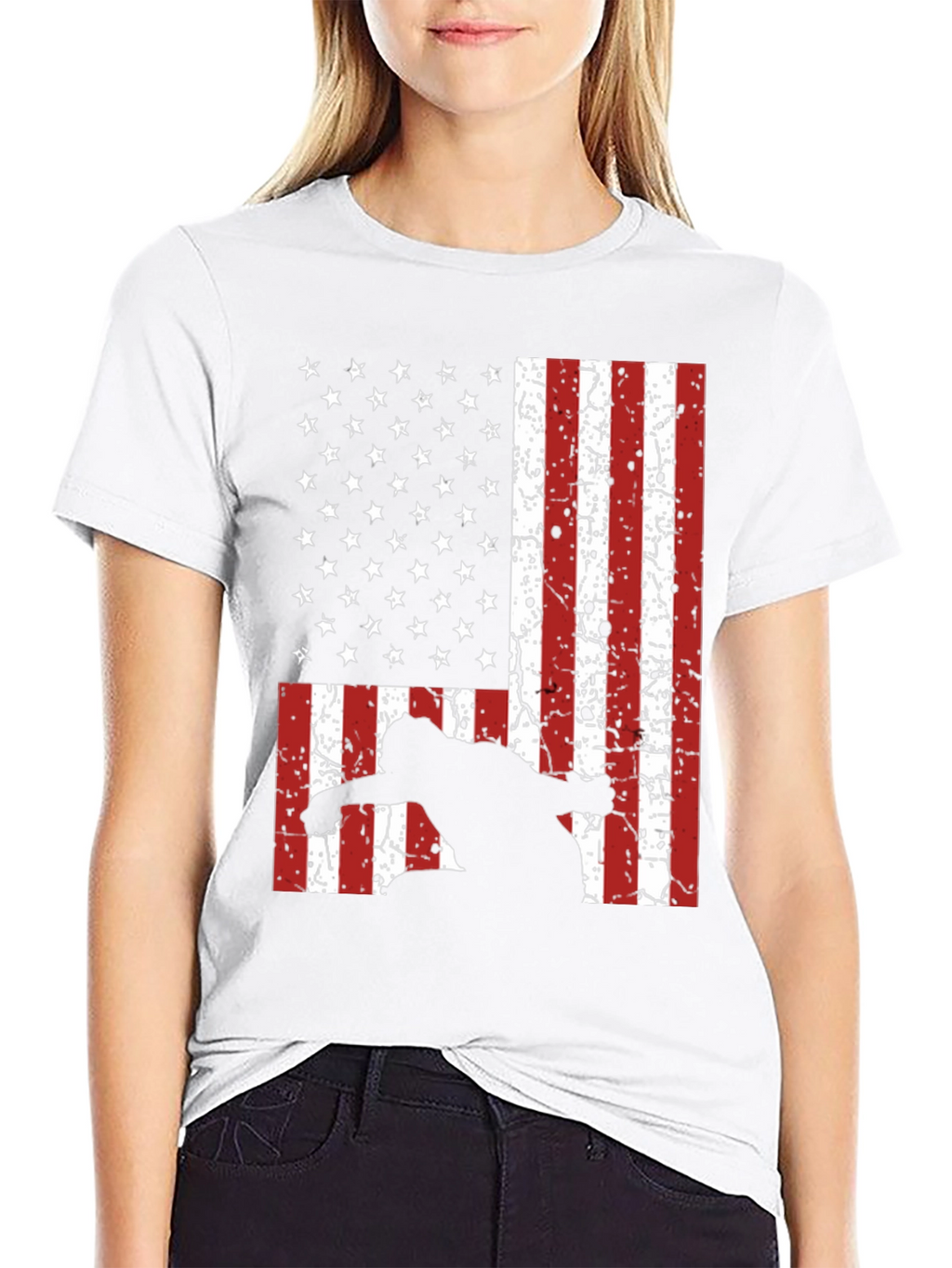 American Flag Snowboarder T-Shirt