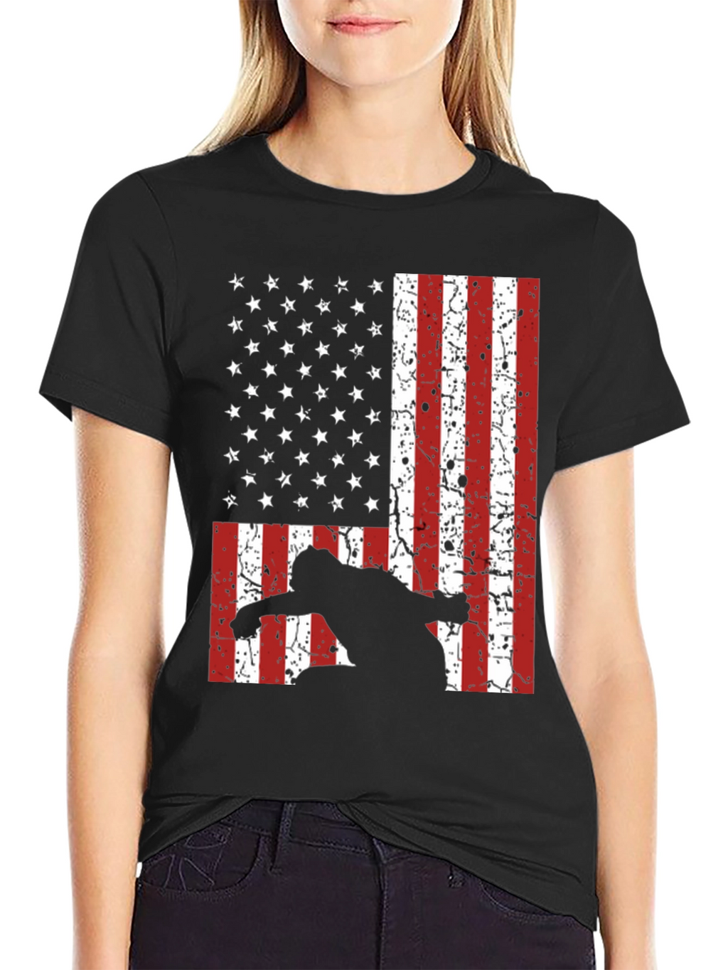 American Flag Snowboarder T-Shirt
