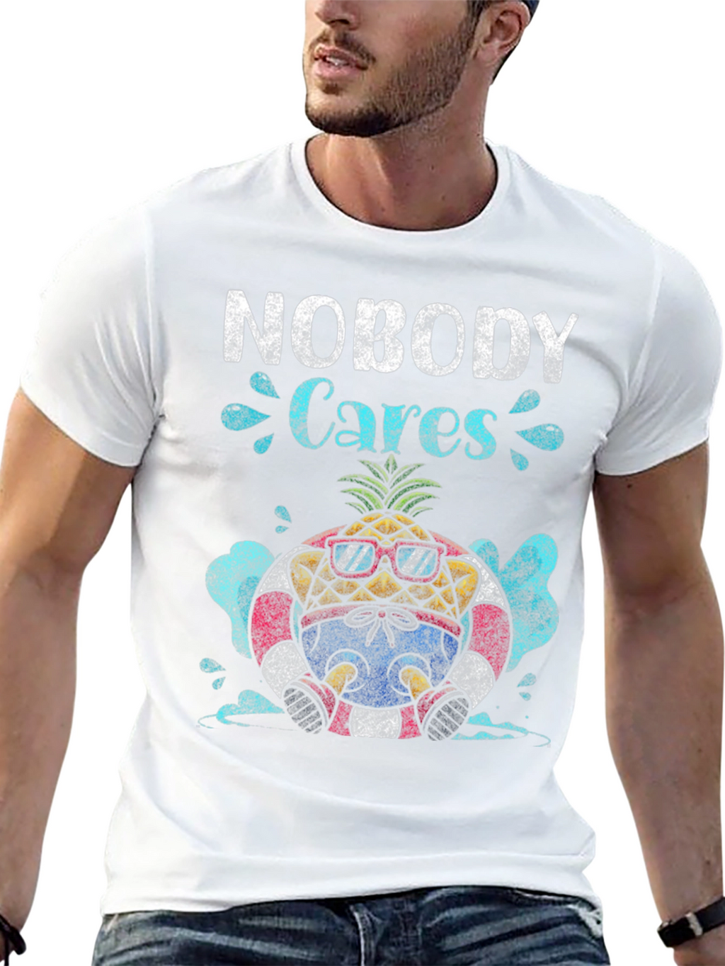 Nobody Cares Pineapple Graphic T-Shirt