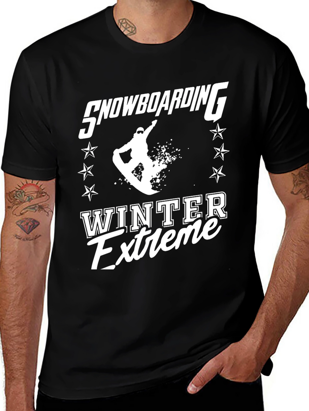 Snowboarding Winter Extreme Graphic T-Shirt