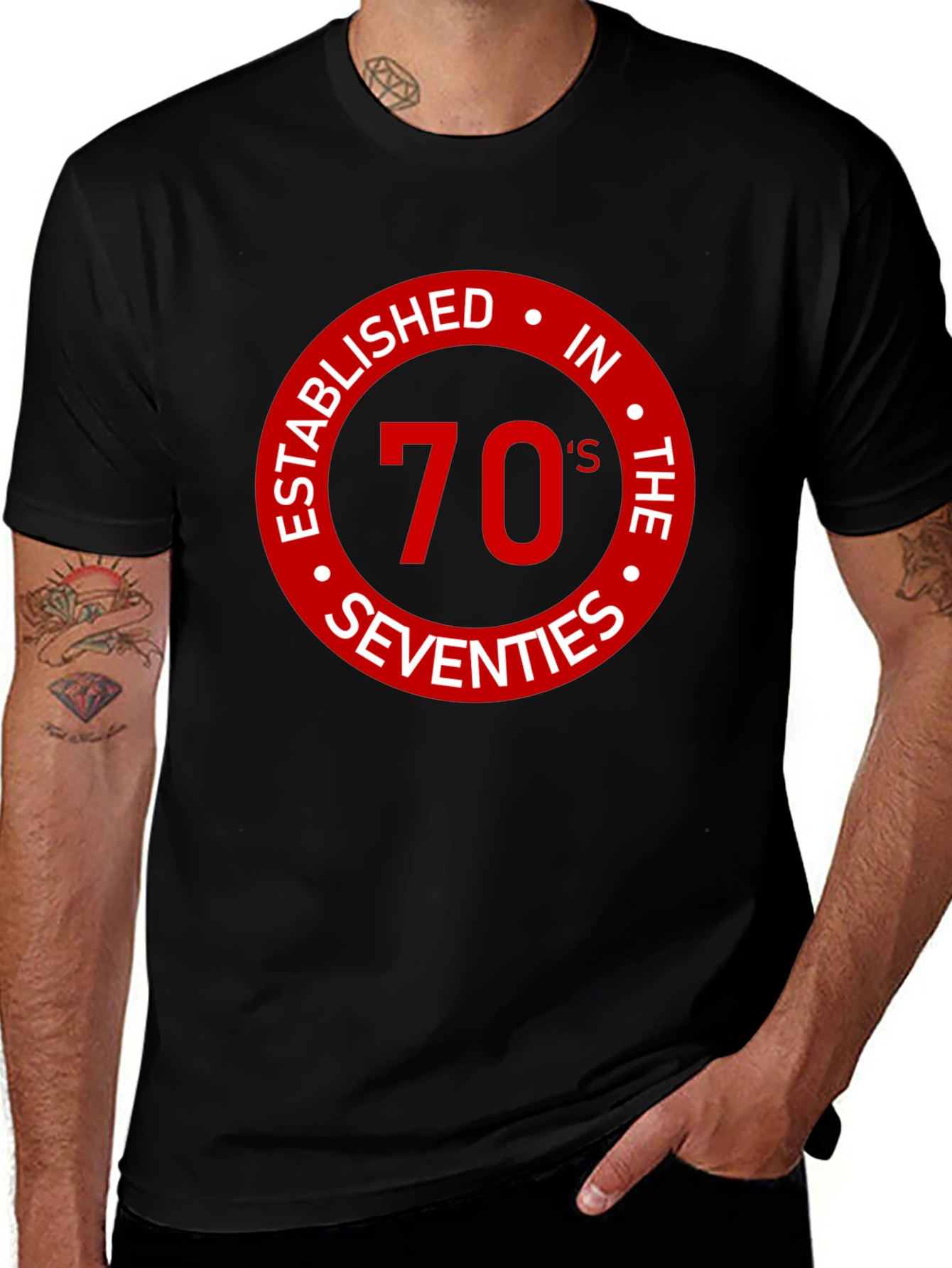 70s Established Black T-Shirt