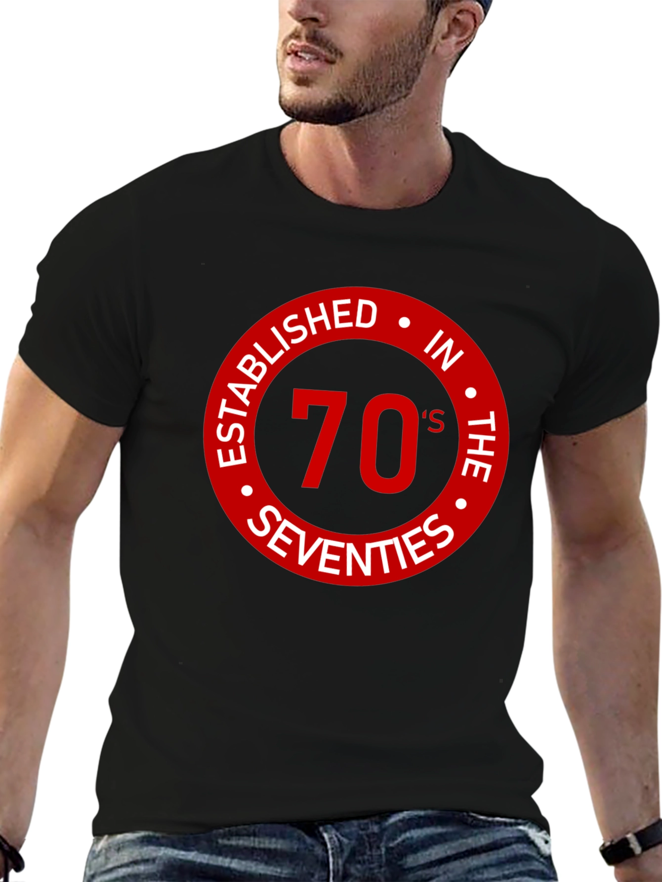 70s Established Black T-Shirt