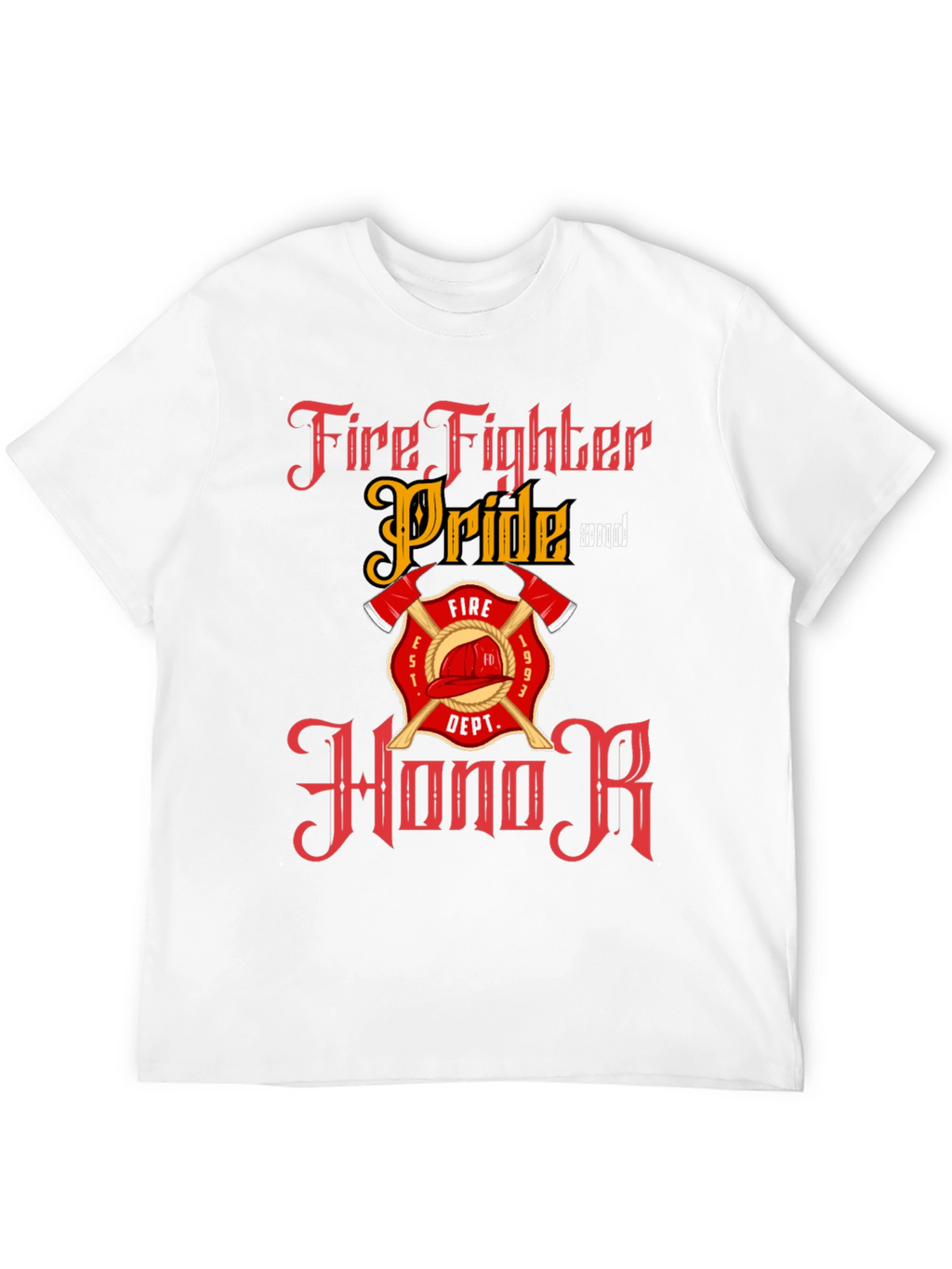 Firefighter Pride Honor Black T-Shirt