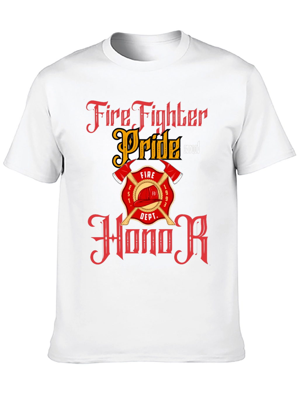 Firefighter Pride Honor Black T-Shirt