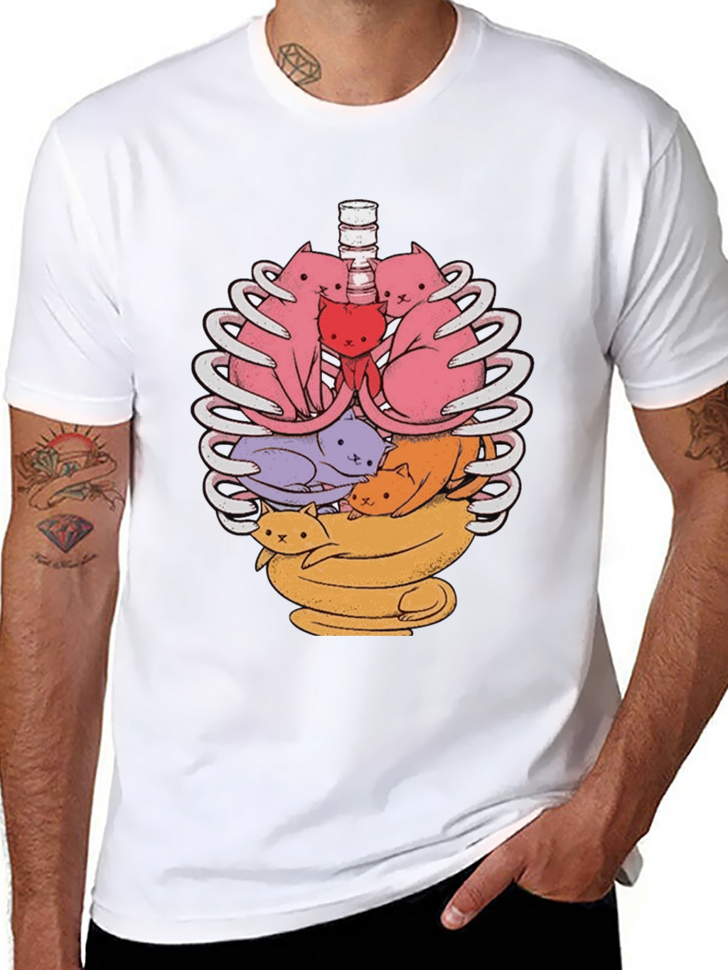 Anatomical Cat Ribcage T-Shirt