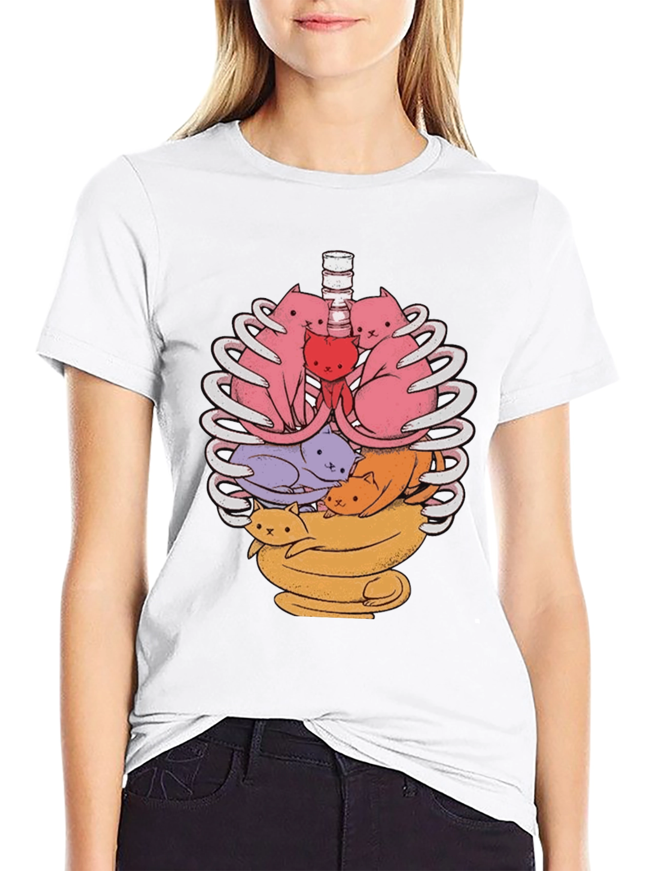 Anatomical Cat Ribcage T-Shirt