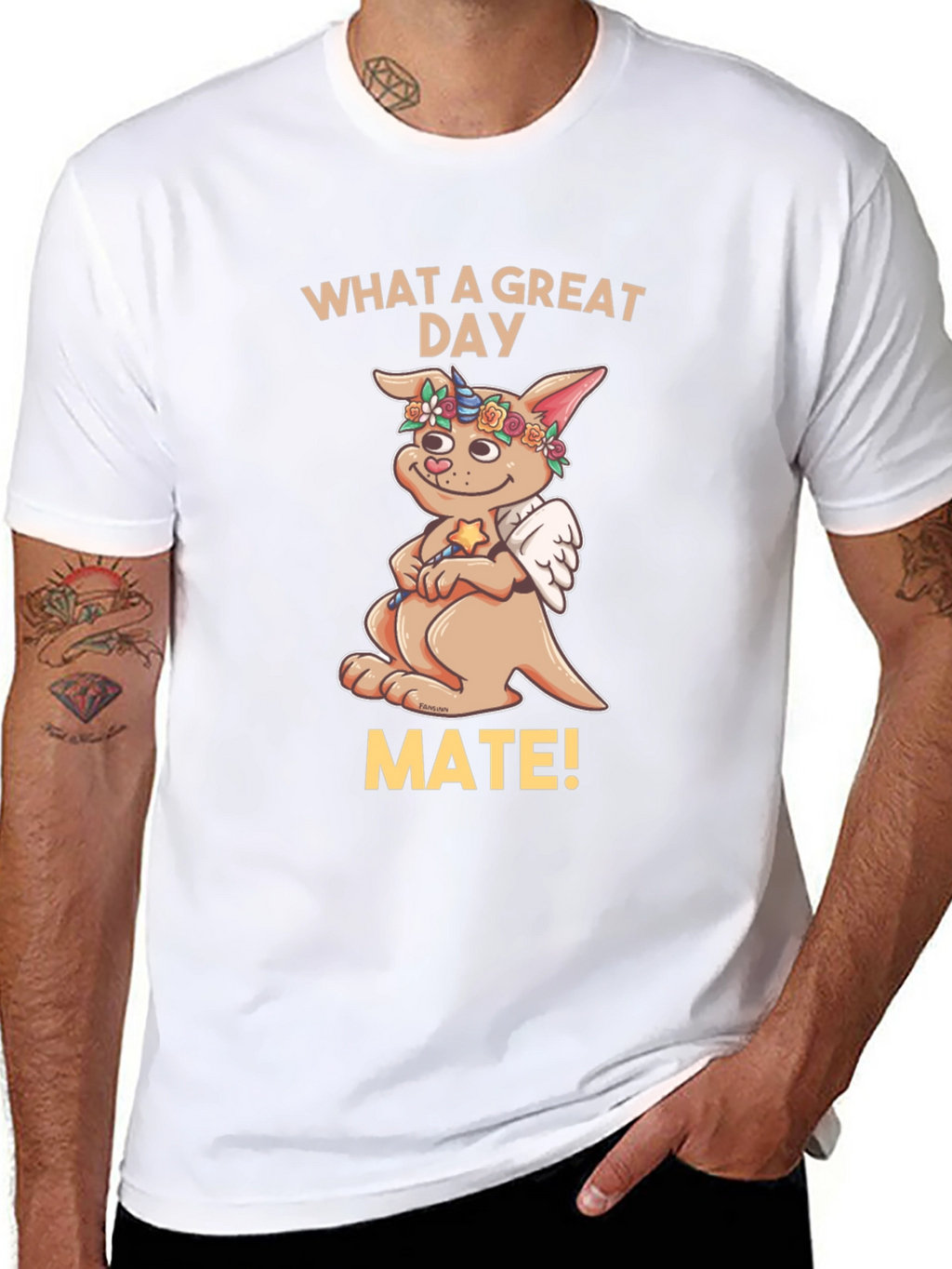 Cute Kangaroo Unicorn Wings T-Shirt