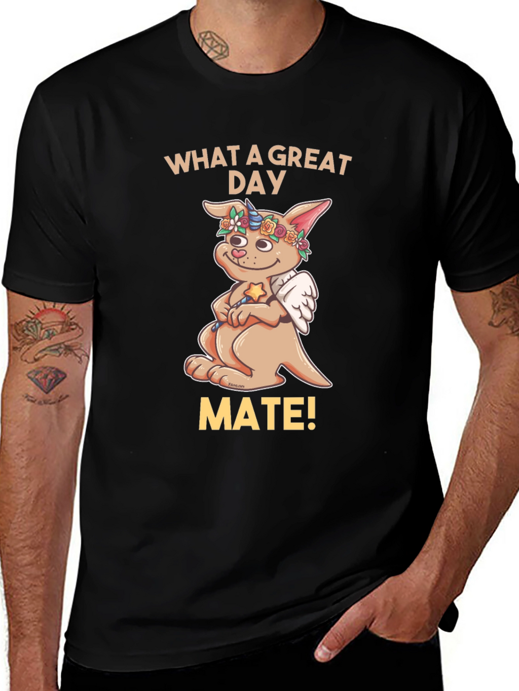 Cute Kangaroo Unicorn Wings T-Shirt