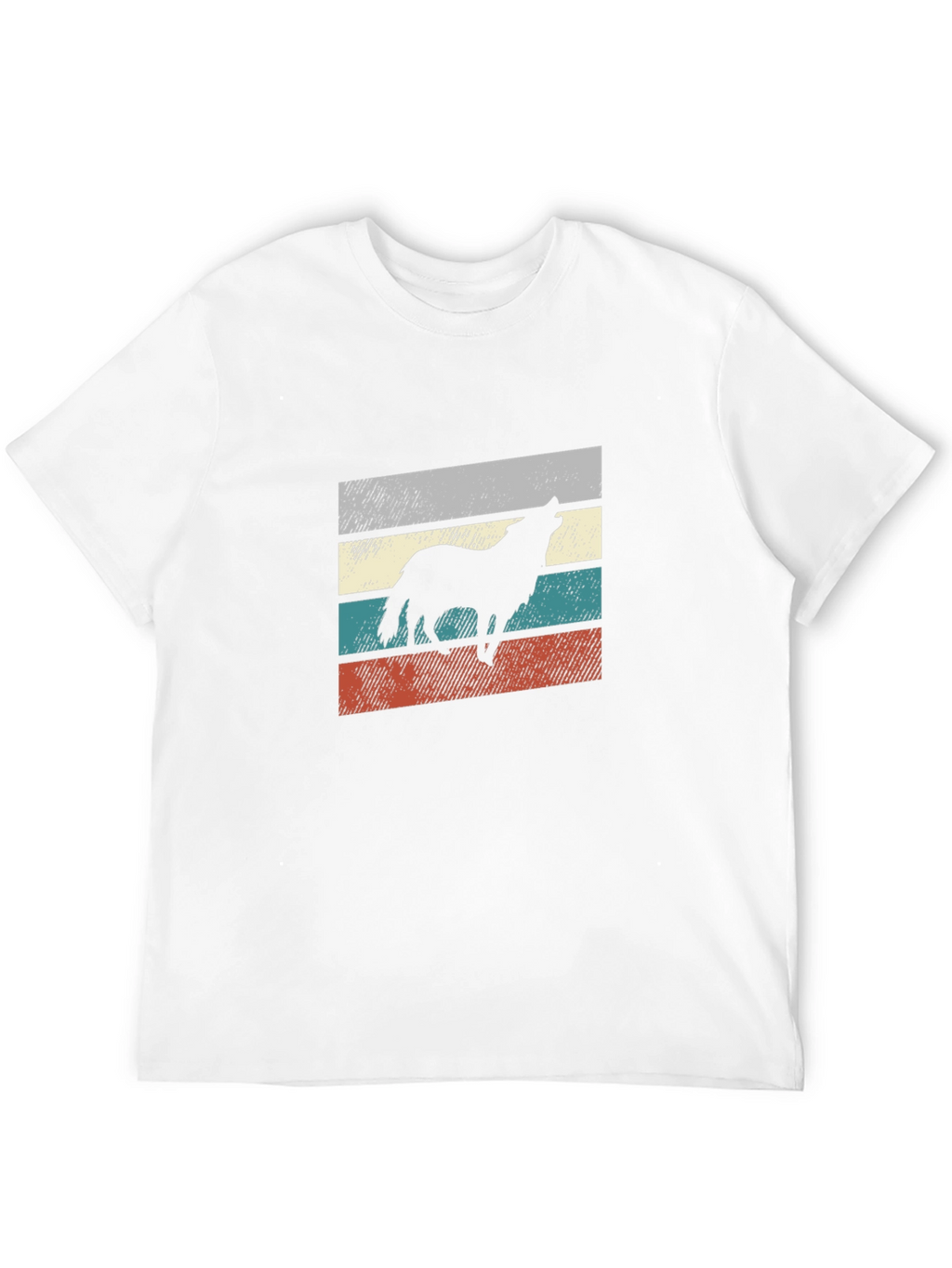 Retro Wolf Silhouette Graphic Tee