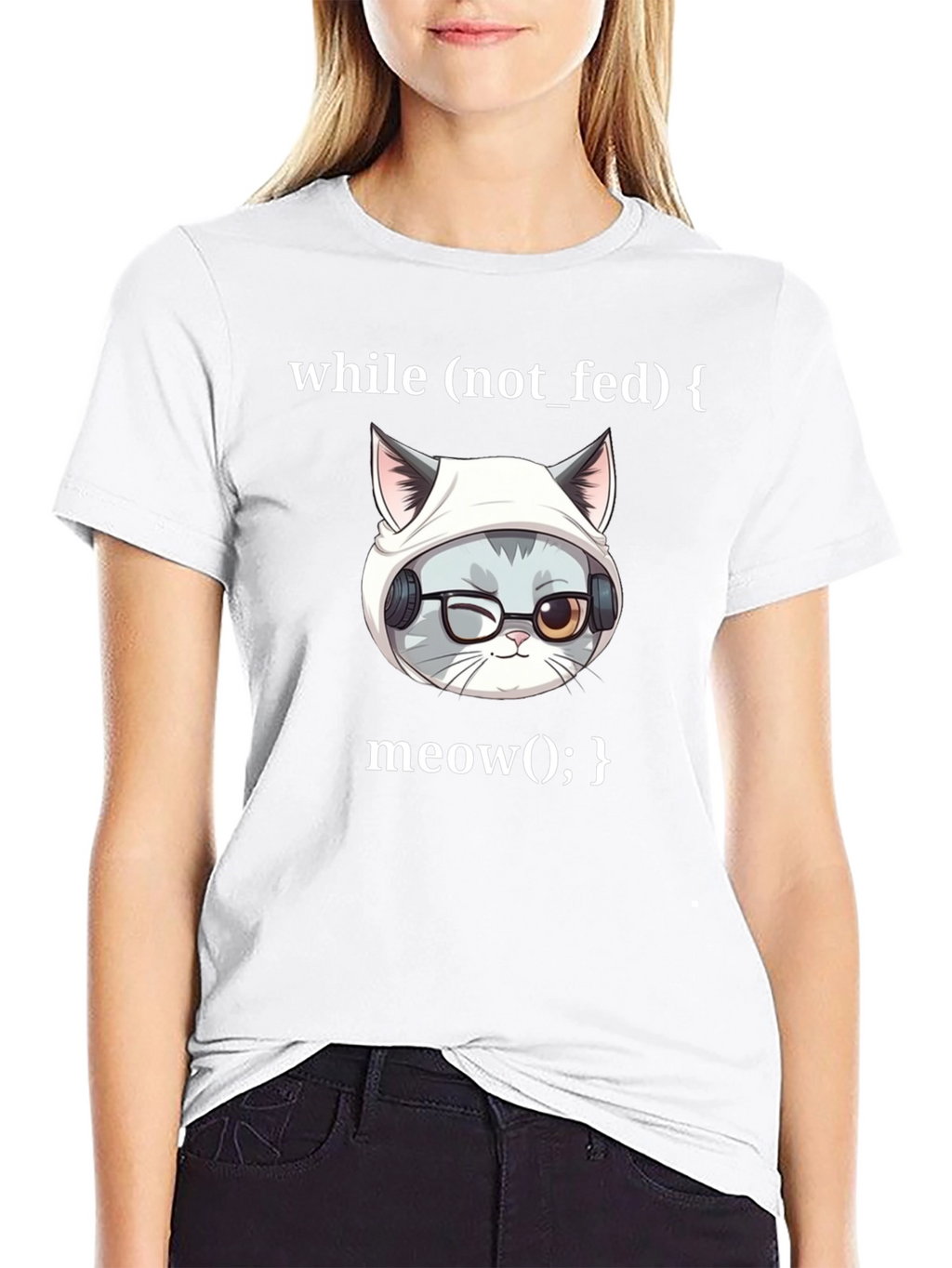 Programmer Cat T-Shirt - While Loop Meow
