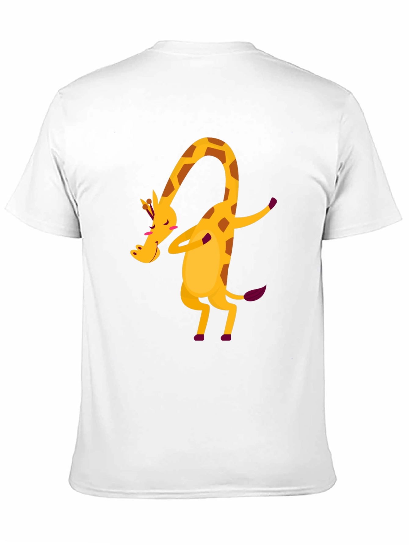 Dabbing Giraffe Graphic Tee - Fun Black T-Shirt