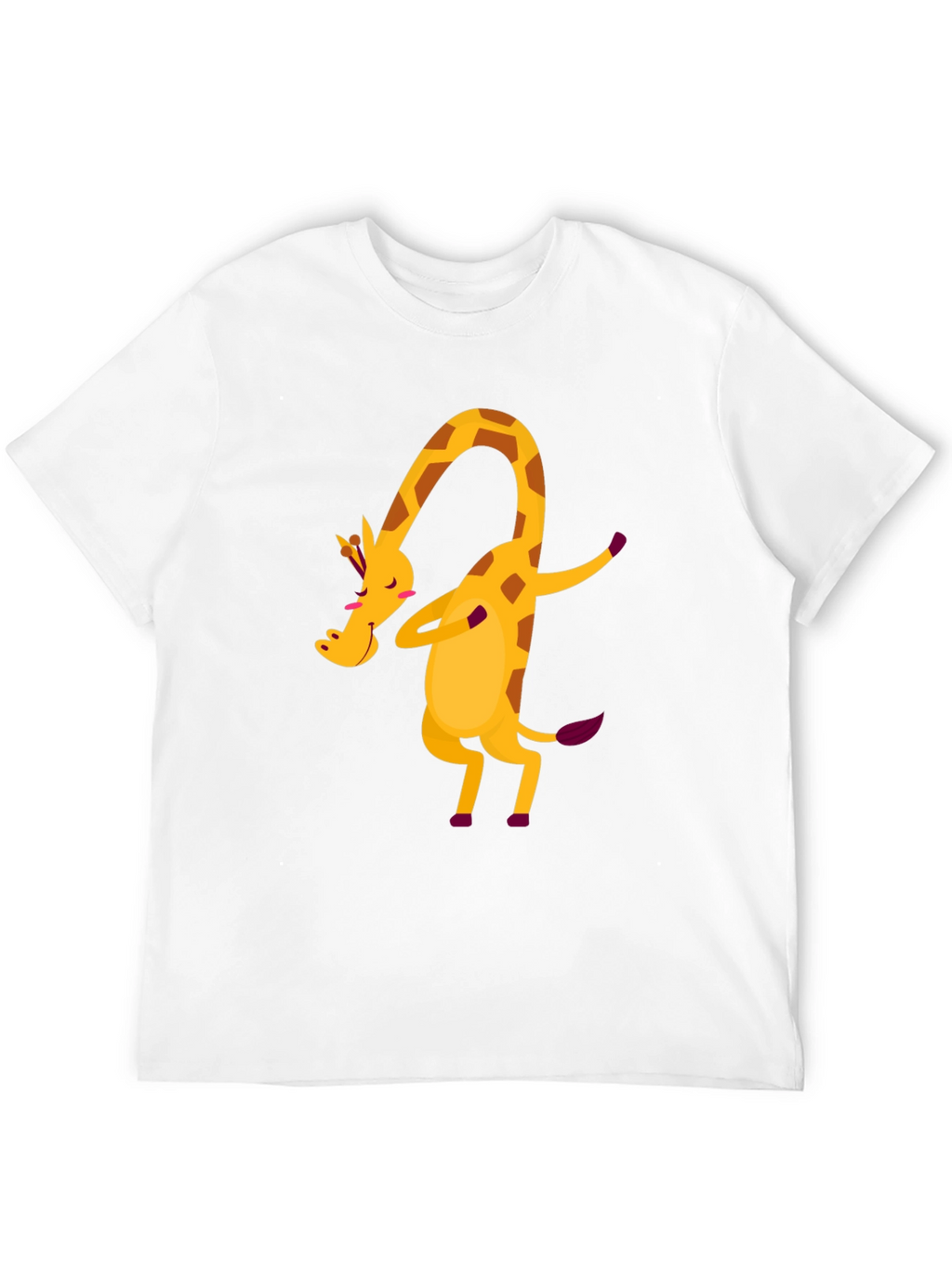 Dabbing Giraffe Graphic Tee - Fun Black T-Shirt