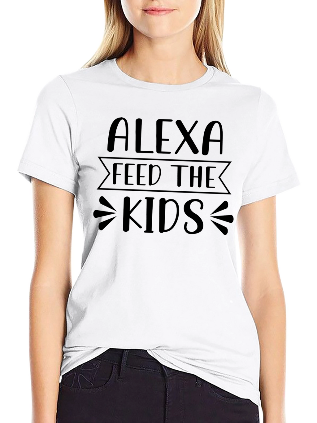 Alexa Feed The Kids Black T-Shirt