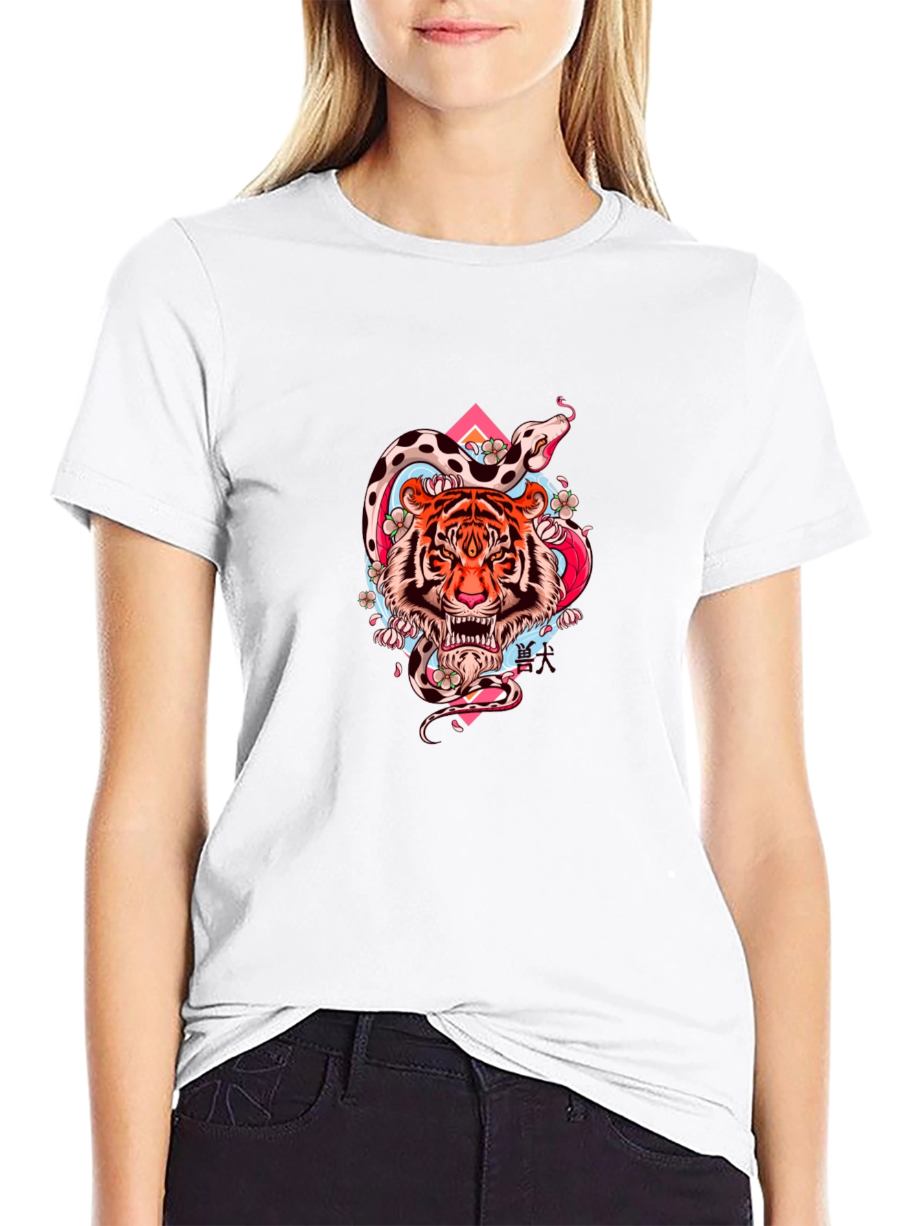 Tiger & Snake Graphic Tee - Cool Streetwear