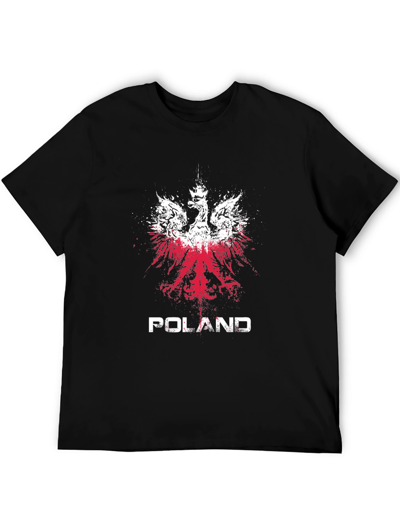 Poland Flag Eagle Black T-Shirt