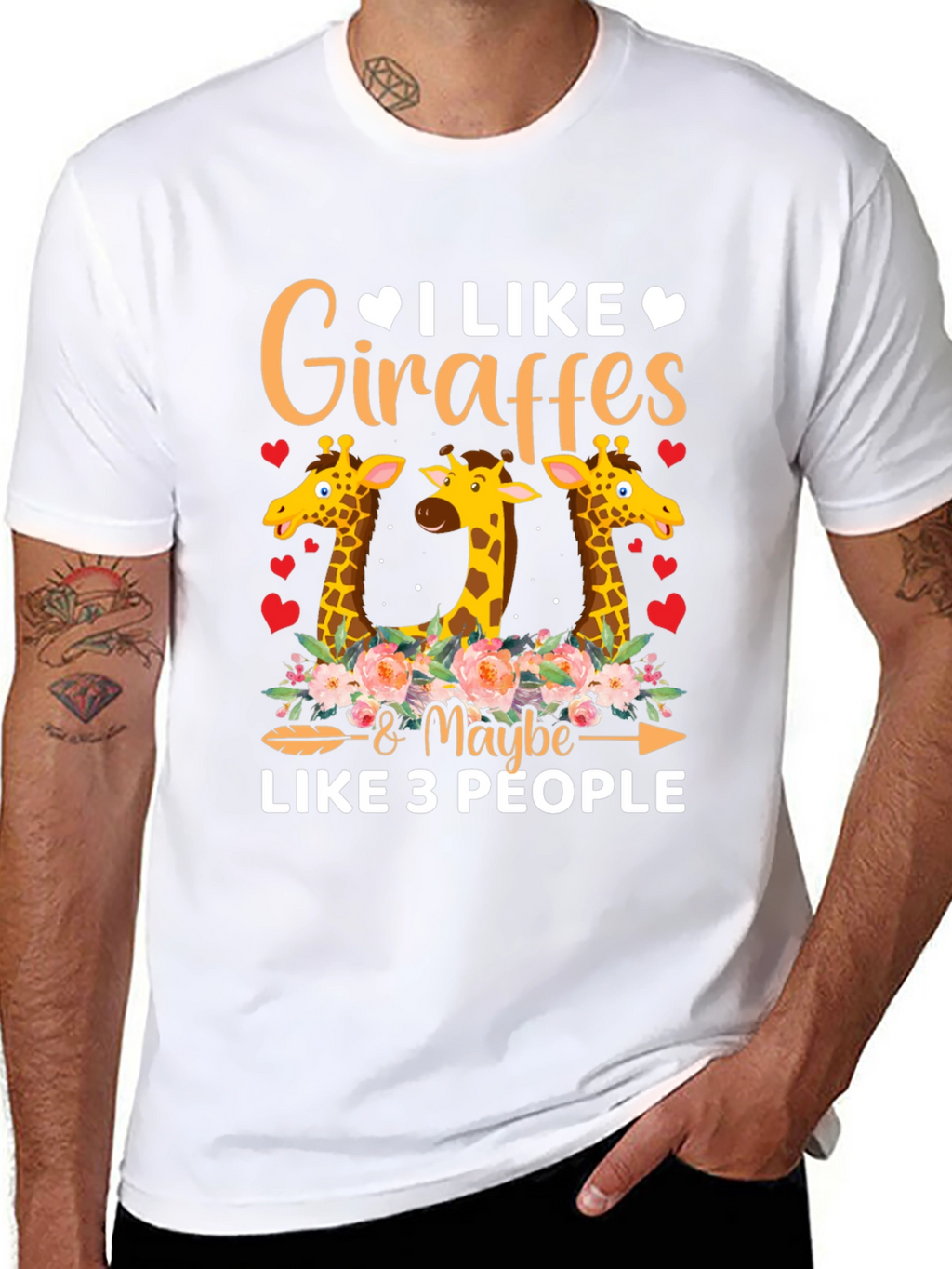I Like Giraffes & Maybe 3 People Graphic Tee