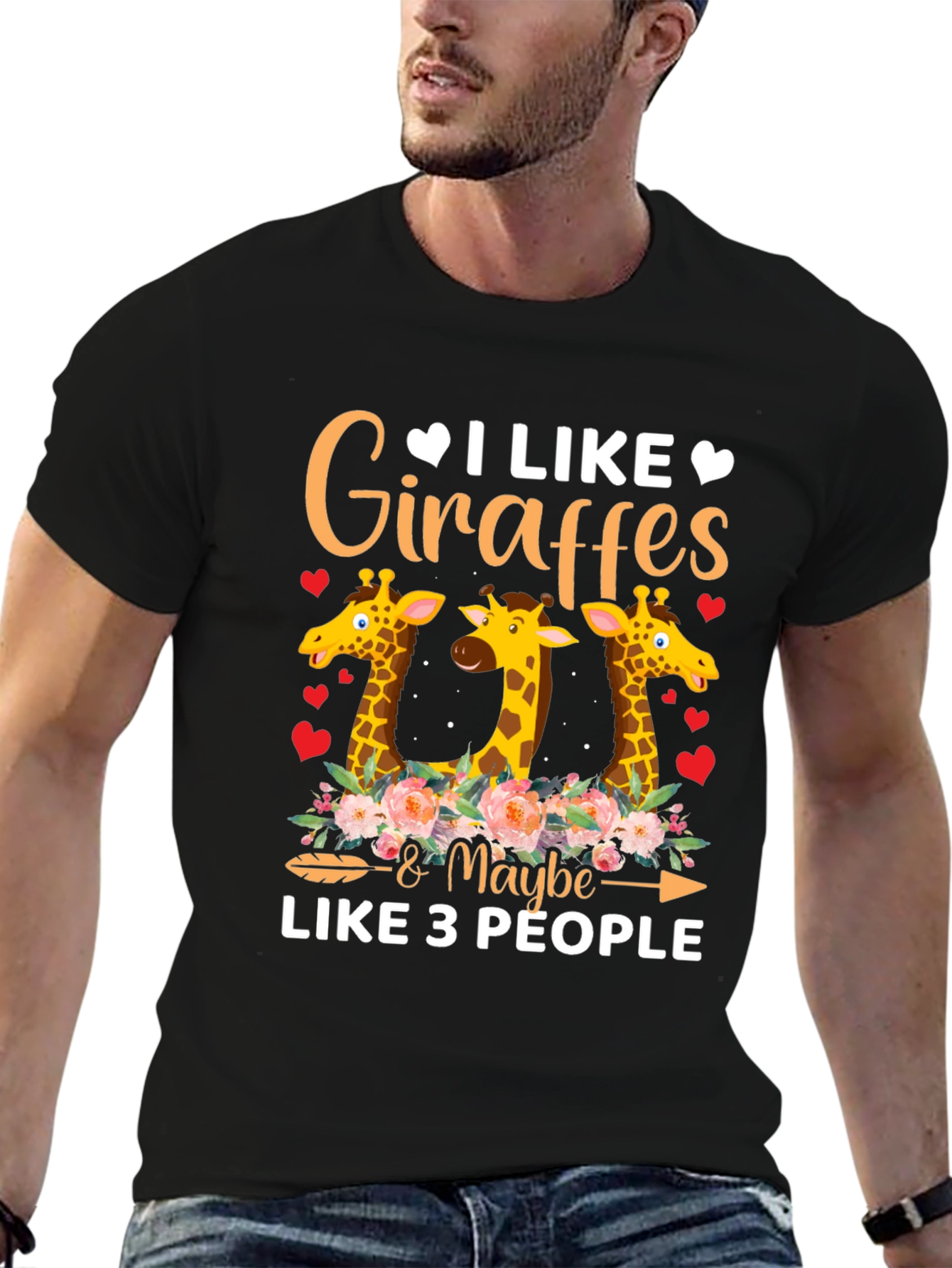 I Like Giraffes & Maybe 3 People Graphic Tee
